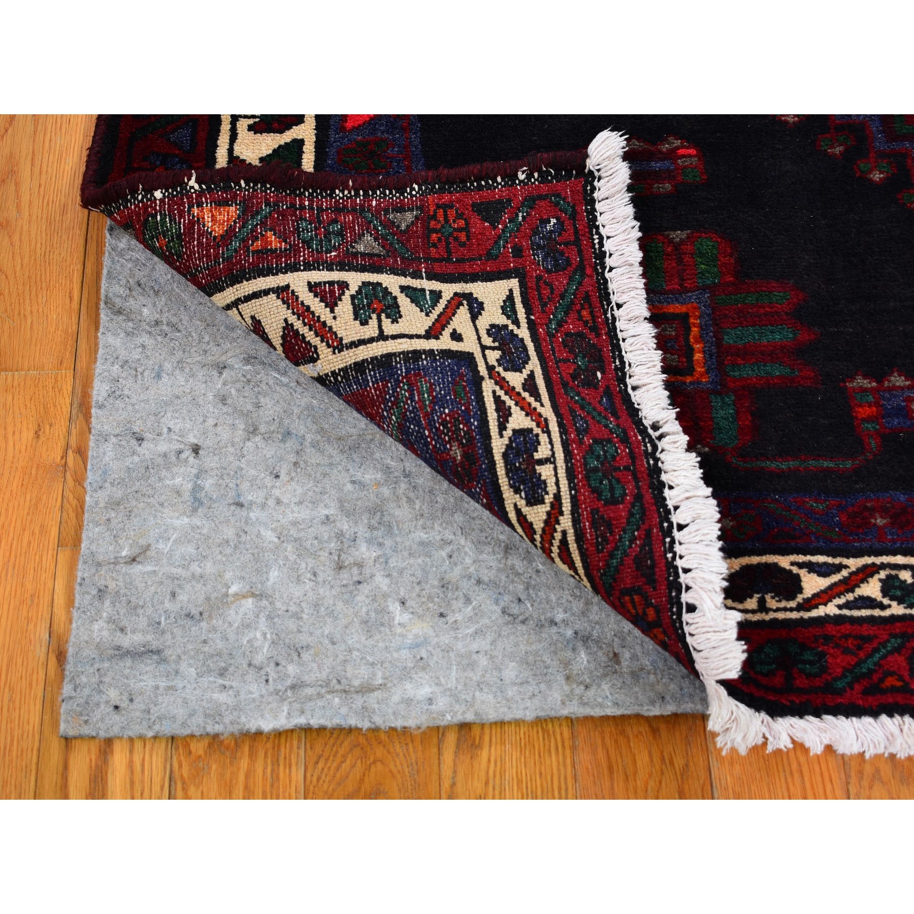 5-5 x10- Gallery Size Red Vintage Persian Hamadan Pure wool Large Elements Hand Knotted Oriental Rug 