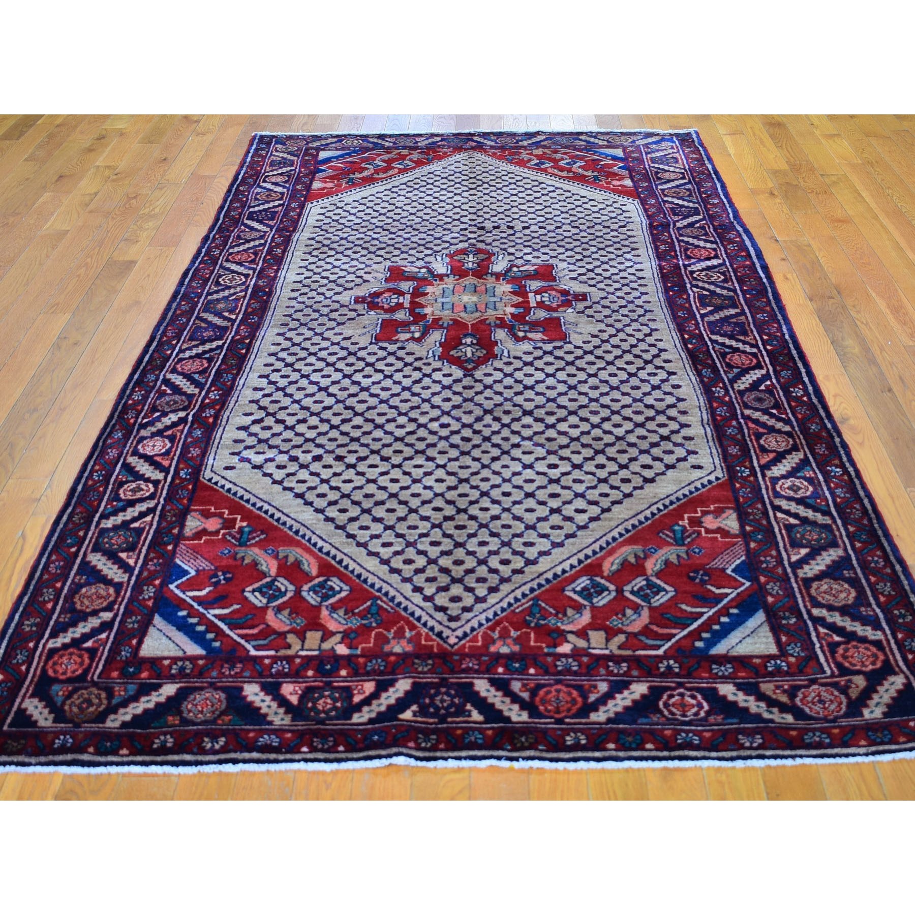 5-1 x10-2  Gallery Size New Persian Hamadan Pure Wool Hand Knotted Oriental Rug 