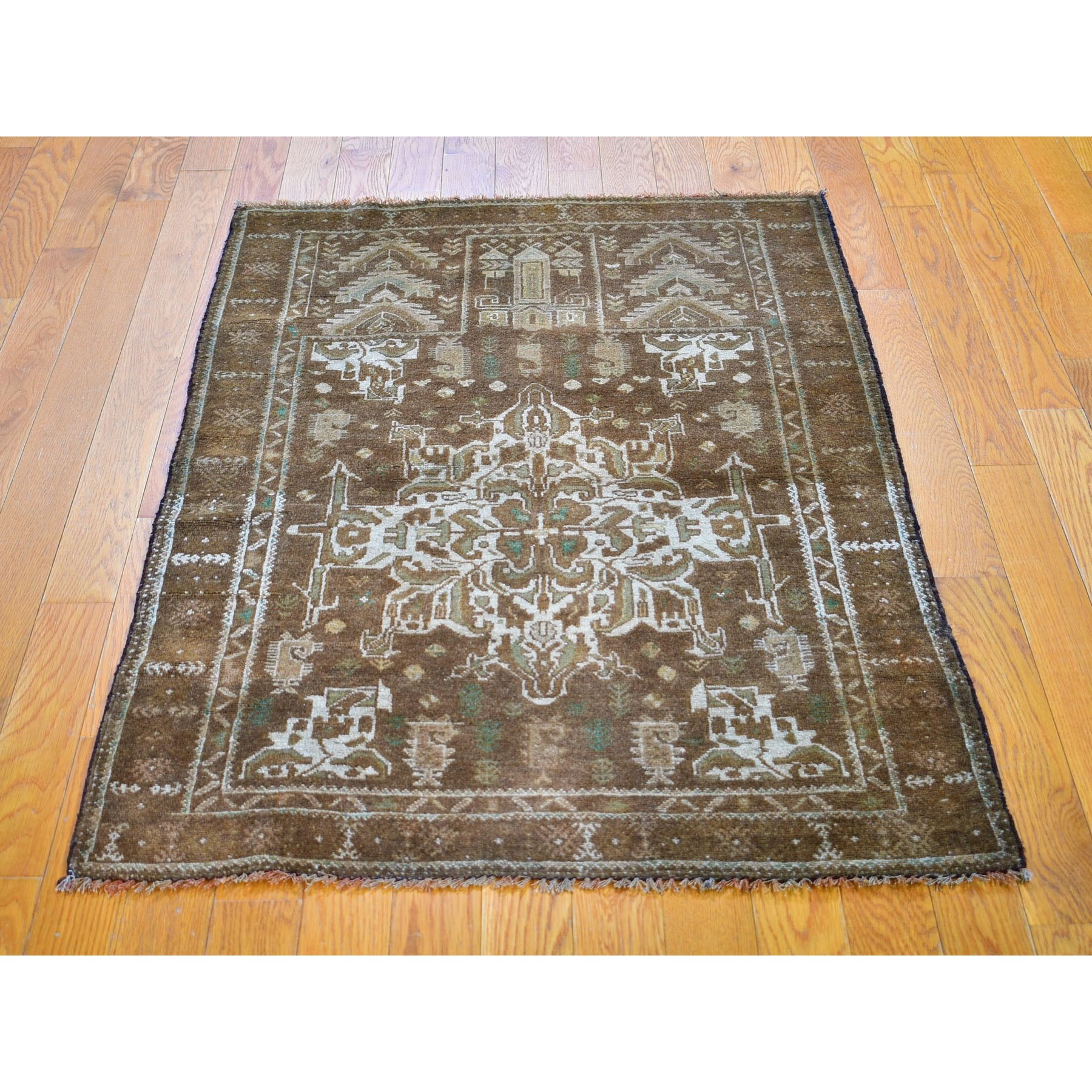 3-x4- Washed Out With Natural Colors Tribal Hand Knotted Oriental Rug 