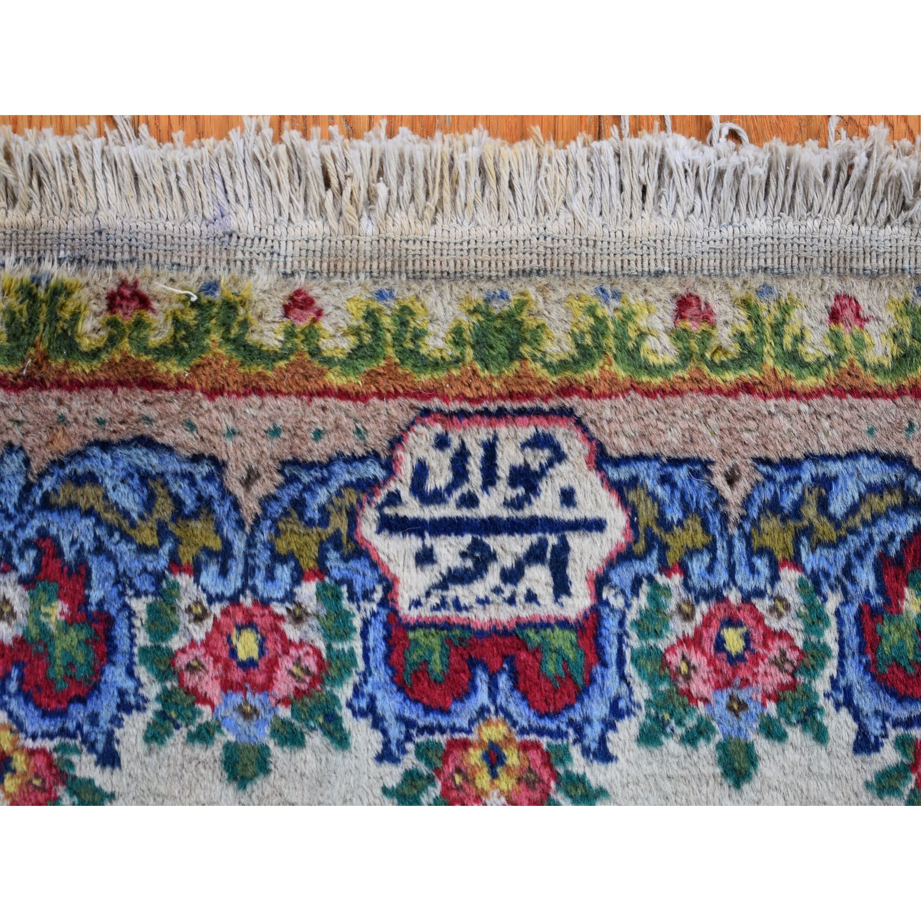 2-10 x5- Ivory Old Persian Tabriz Circa 1940, Signed Good Condition Hand Knotted Oriental Rug 