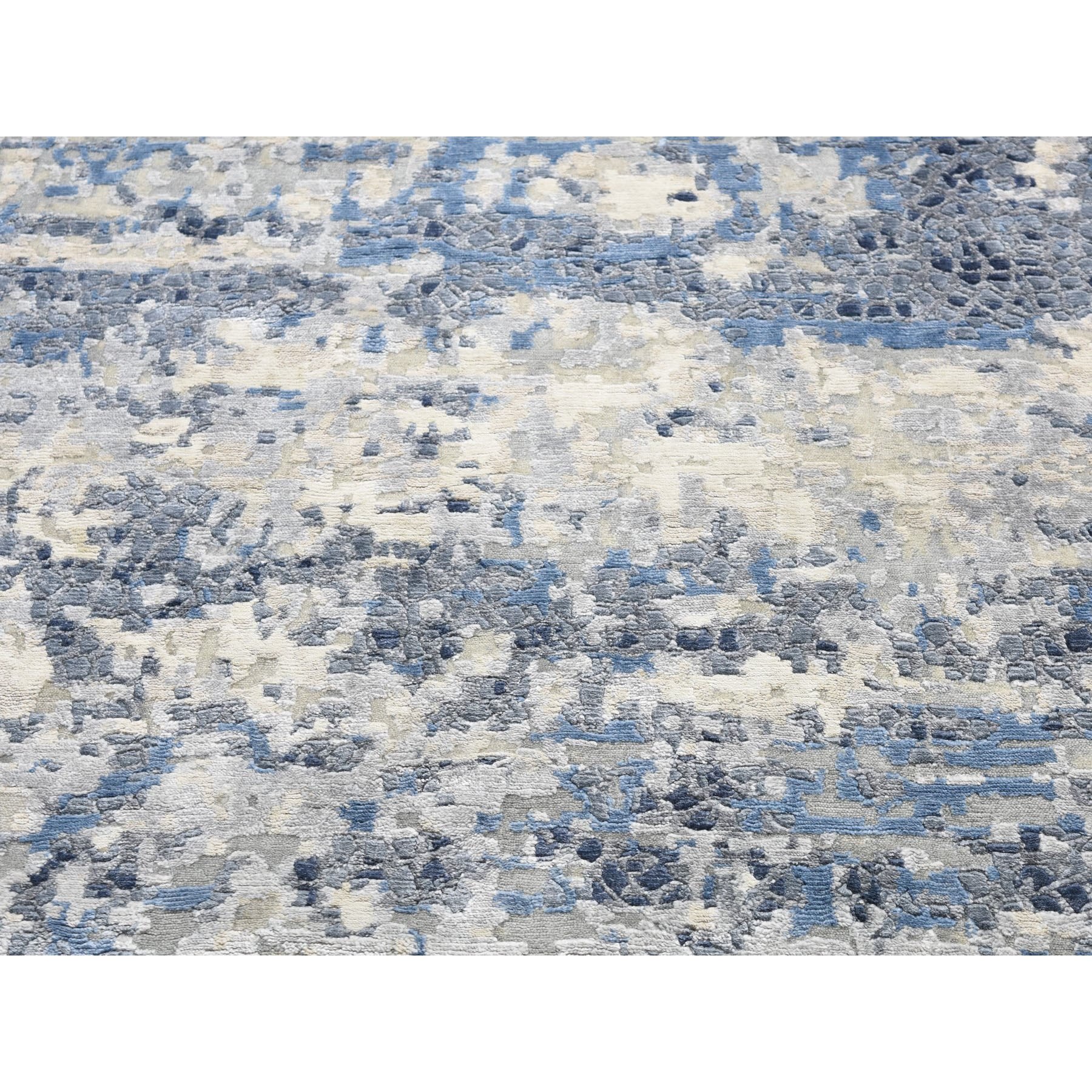 11-10 x15-3  Oversized Abstract With Mosaic Design Wool And Silk Hand Knotted Oriental Rug 