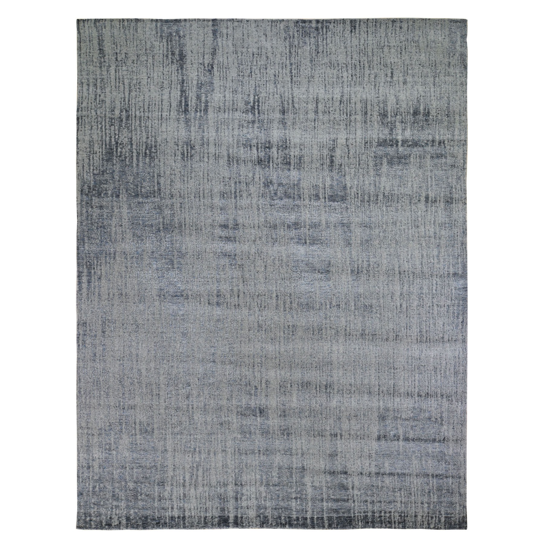 9-x11-9  Gray Fine jacquard Hand Loomed Modern Wool And Art Silk Oriental Rug 