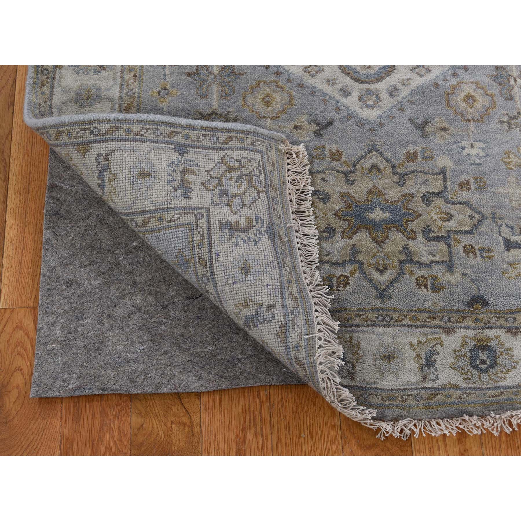 3-2 x5-1  Gray Karajeh Design Pure Wool Hand Knotted Oriental Rug 
