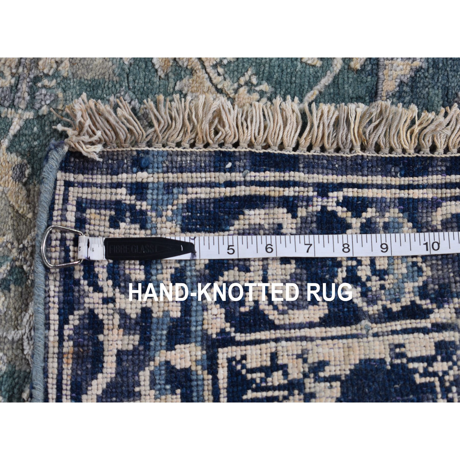 2-7 x19-10  Broken Persian Heriz All Over Design Wool And Silk Hand Knotted XL Runner Oriental Rug 