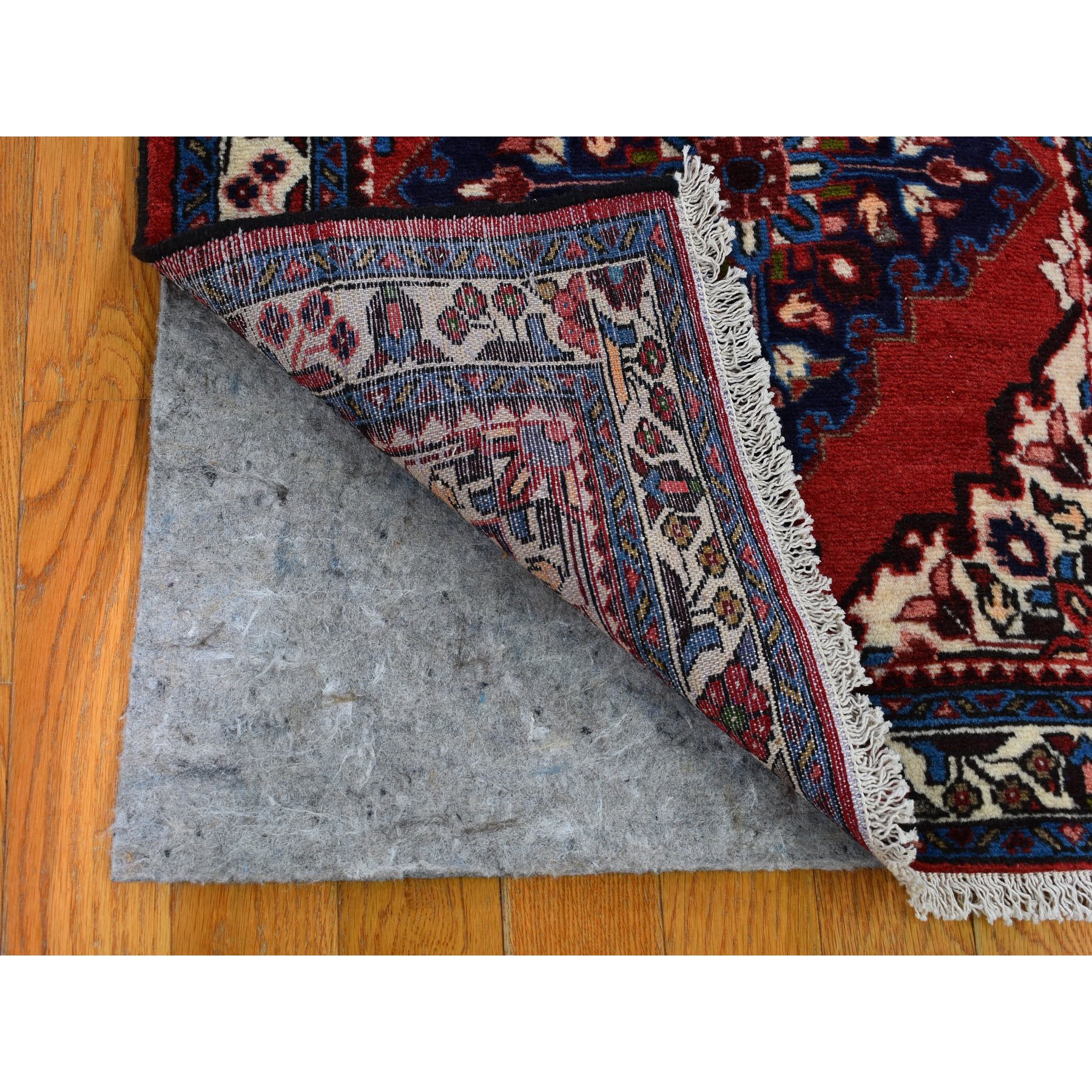 2-3 x13- Red New Persian Hamadan Pure Wool Hand Knotted Runner Oriental Rug 