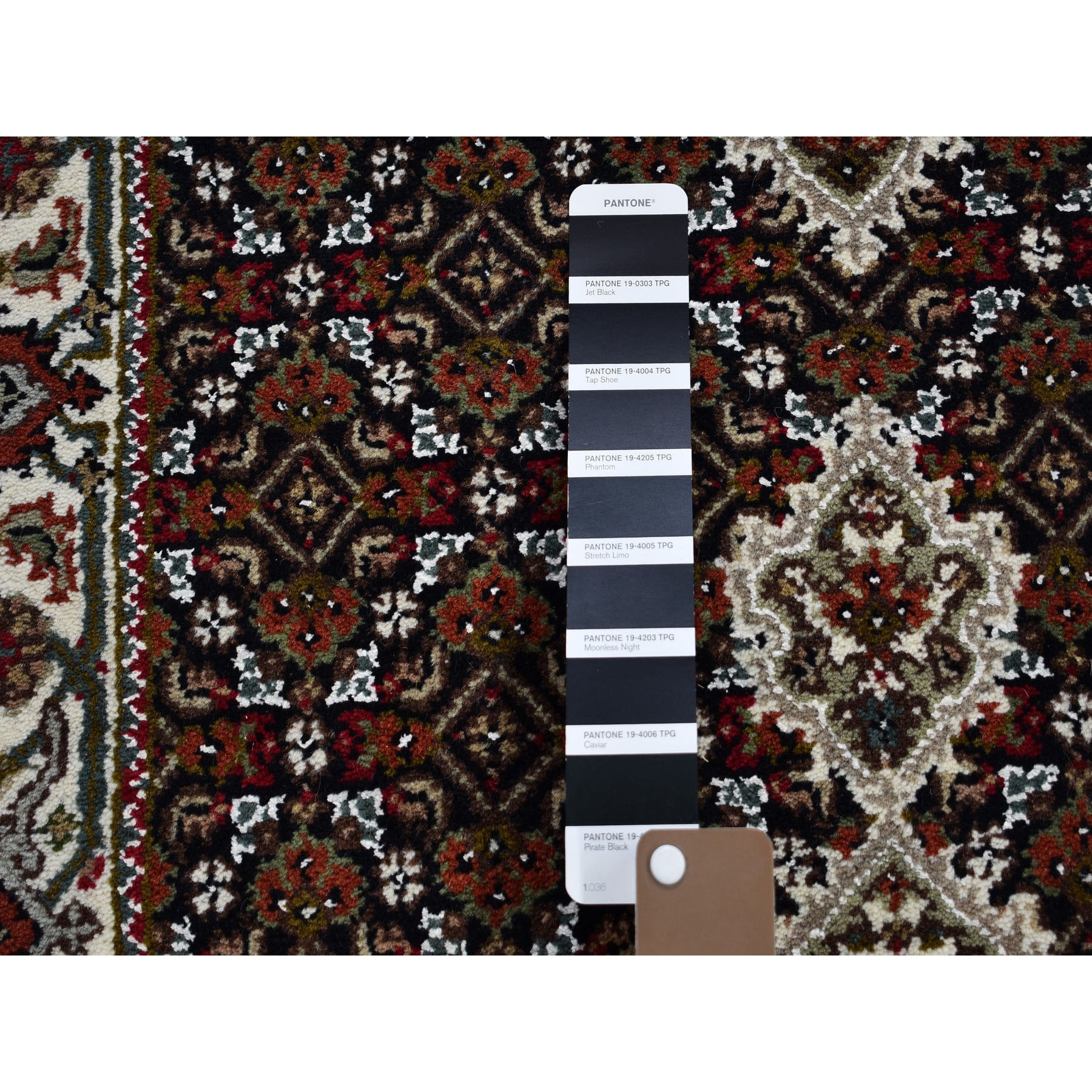4-7 x6-9  Black Tabriz Mahi Wool And Silk Hand Knotted Oriental Rug 