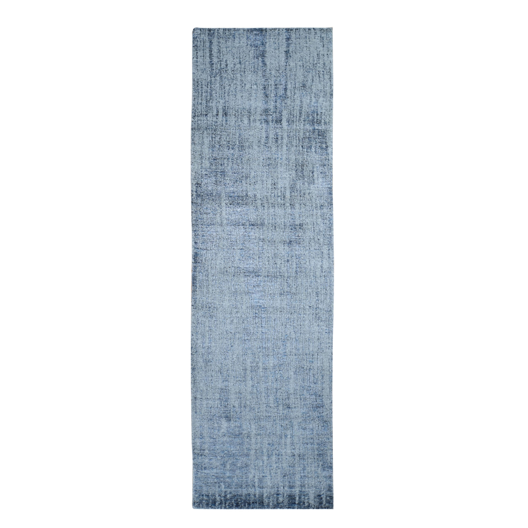 2'7"X9'9" Gray Fine Jacquard Hand Loomed Modern Wool And Art Silk Oriental Rug moad9e8d