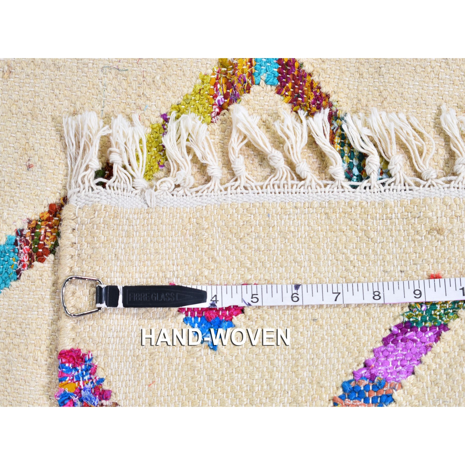 2-7 x9-10  Cotton And Sari Silk Durie Kilim Hand Woven Runner Oriental Rug 