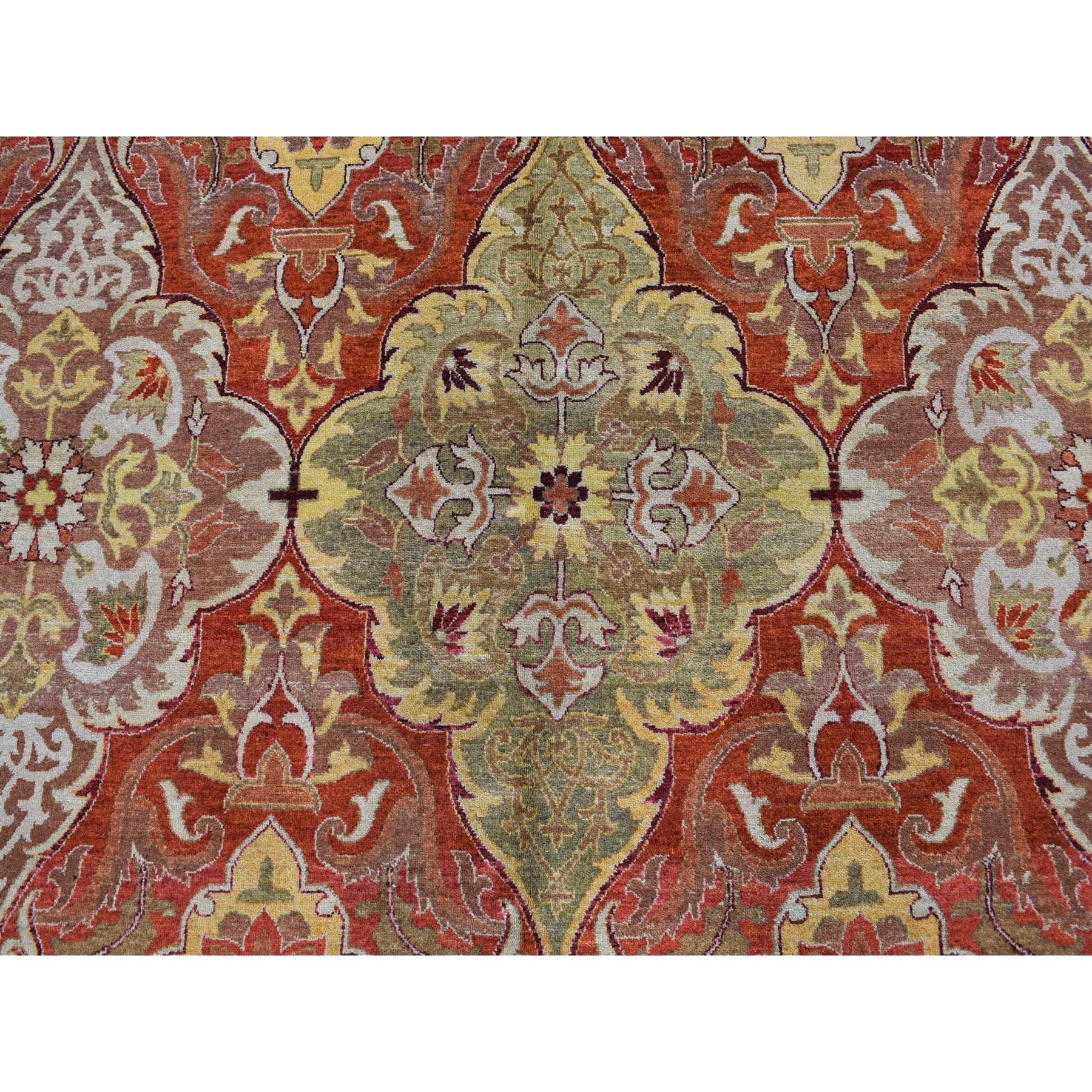 9-2 x11-10  Red New Pak Persian 300 KPSI Vegetable Dyes Hand Knotted Pure Wool Oriental Rug 