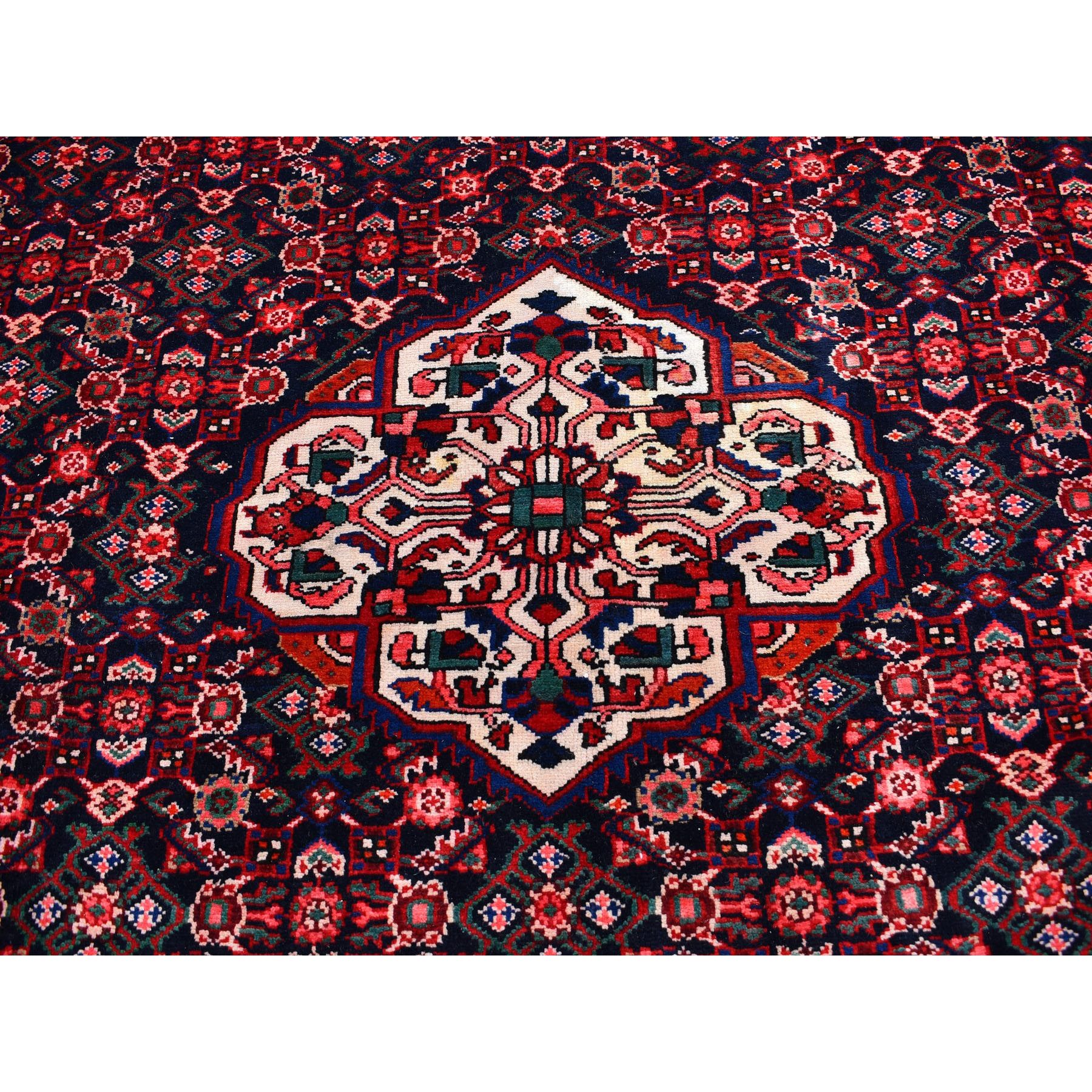 10-7 x14- Red New Persian Mahal Fish Design Denser Weave Pure Wool Hand Knotted Oriental Rug 