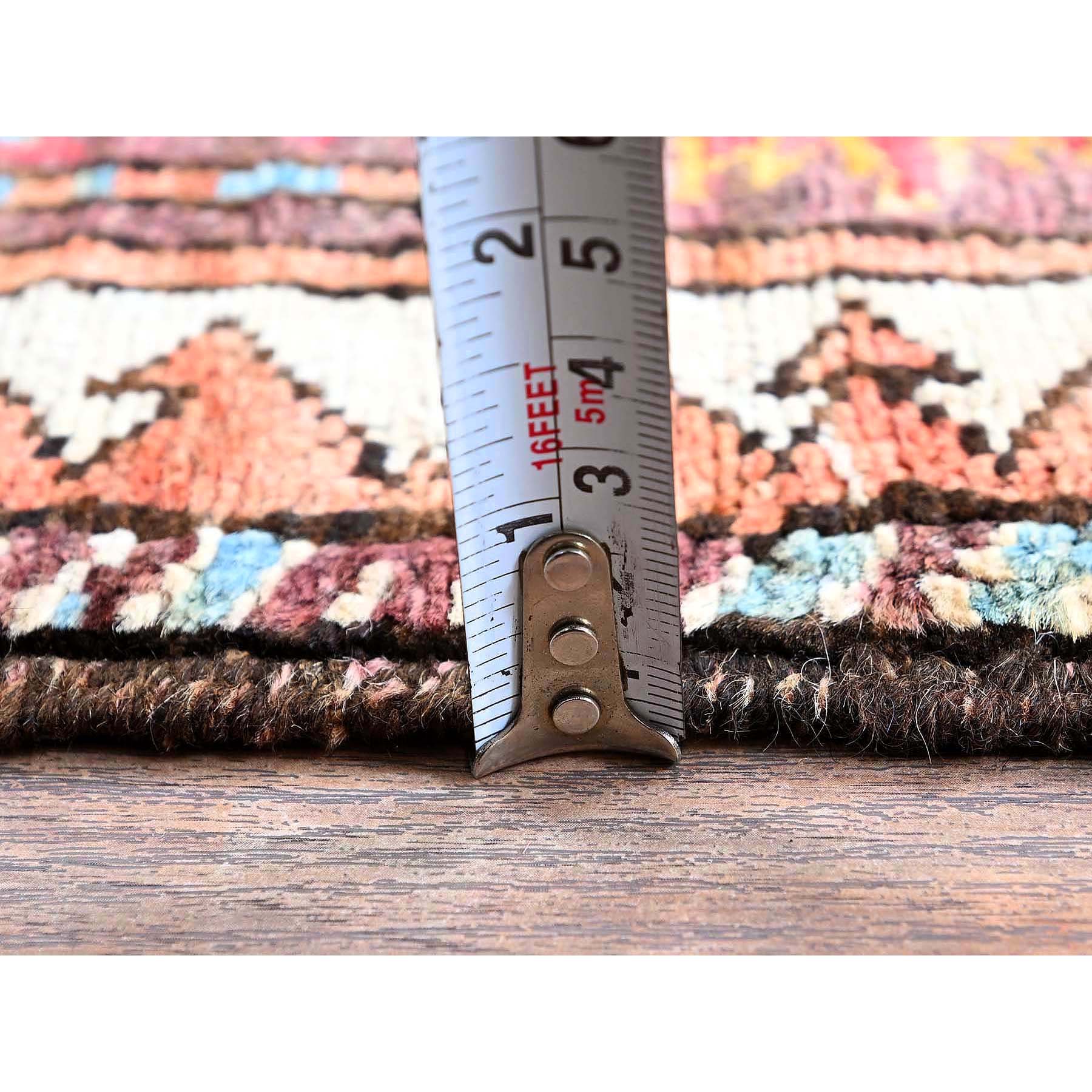 4'5"x5'10" Bayern Blue, Afghan Ersari with Turkish Knot, Caucasian Design Revival, Vegetable Dyes, Densely Woven, Hand Knotted, Soft 100% Wool, Oriental Rug Sh605