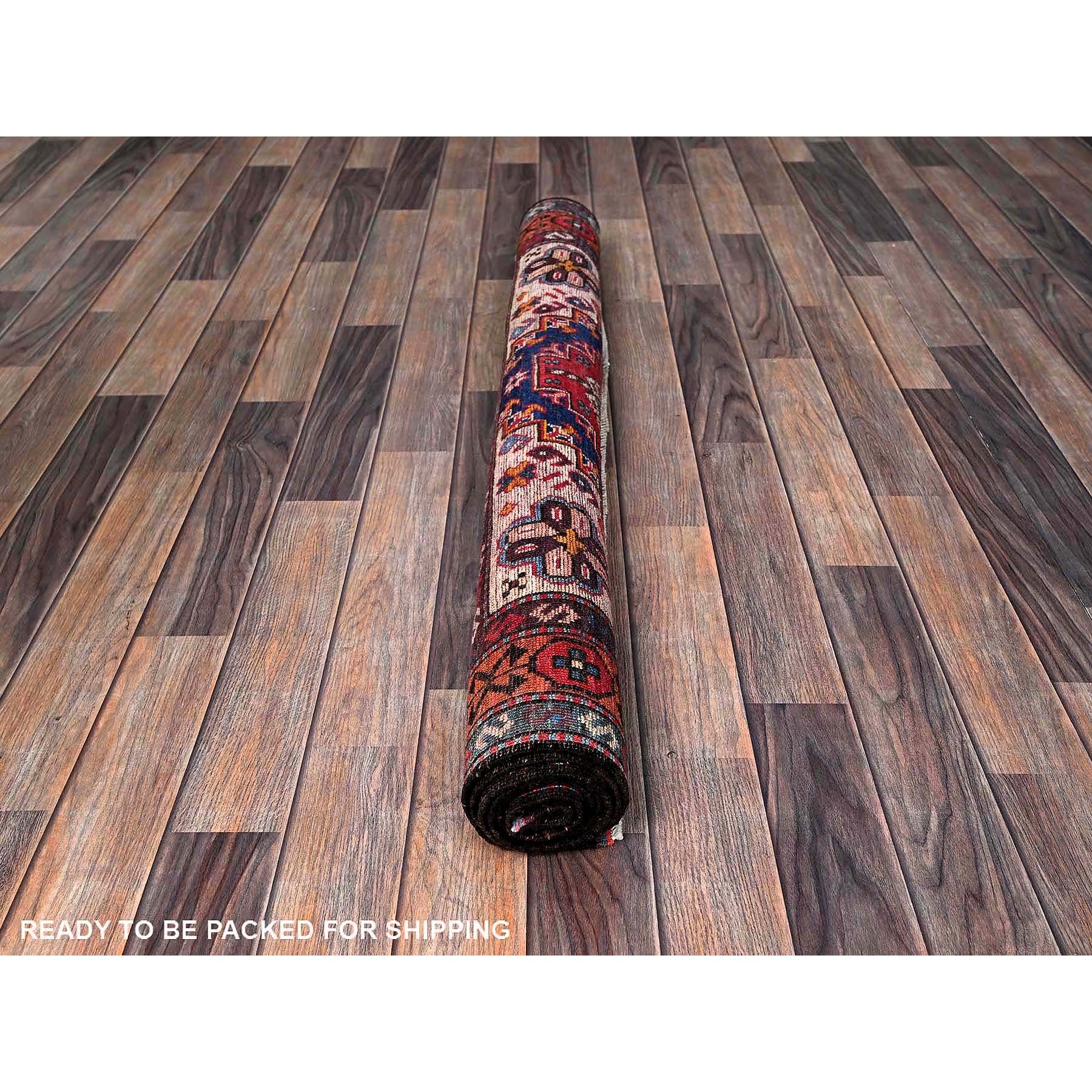 4'1"x5'9" Imperial Blue, Afghan Ersari with Turkish Knot, Caucasian Design Revival, Small Animals and Bird Figurines, Vegetable Dyes, Densely Woven, Hand Knotted, Soft Wool, Oriental Rug Sh606