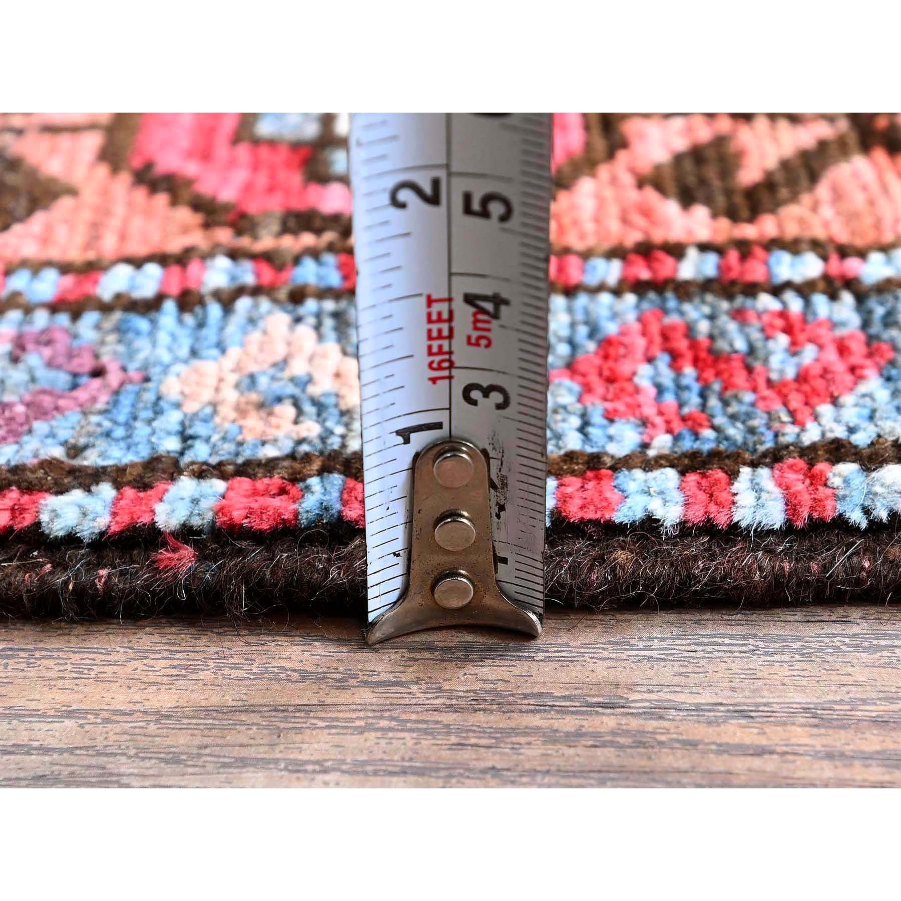 4'1"x5'9" Imperial Blue, Afghan Ersari with Turkish Knot, Caucasian Design Revival, Small Animals and Bird Figurines, Vegetable Dyes, Densely Woven, Hand Knotted, Soft Wool, Oriental Rug Sh606