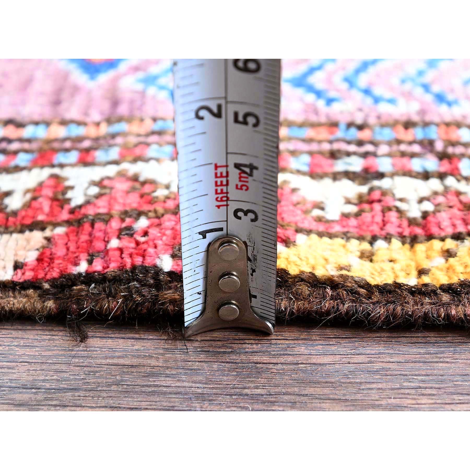 4'3"x5'7" Maya Blue, Afghan Ersari with Turkish Knot, Caucasian Design Revival, Vegetable Dyes, Densely Woven, Hand Knotted, Soft Wool, Oriental Rug Sh608
