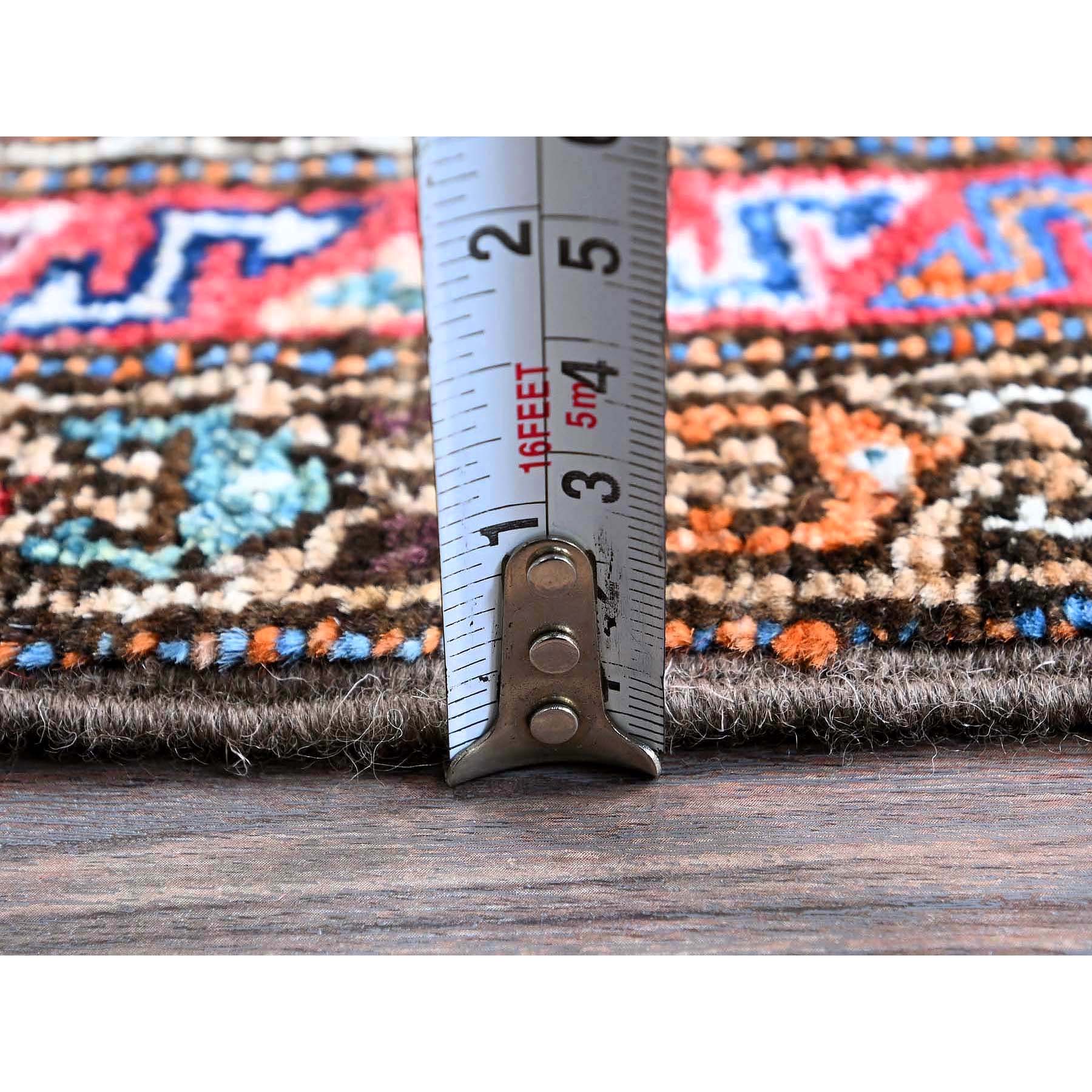 3'x4'6" Bayern Blue, Afghan Ersari with Turkish Knot, Caucasian Design Revival, Vegetable Dyes, Densely Woven, Hand Knotted, Soft and Velvety Wool, Oriental Rug Sh627