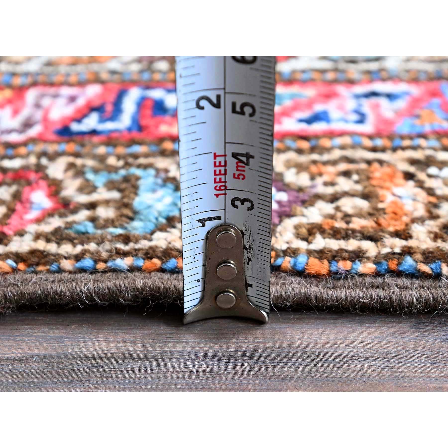 2'10"x4'6" Carolina Blue, Afghan Ersari with Turkish Knot, Caucasian Design Revival, Vegetable Dyes, Densely Woven, Hand Knotted, Soft Wool, Oriental Rug Sh628