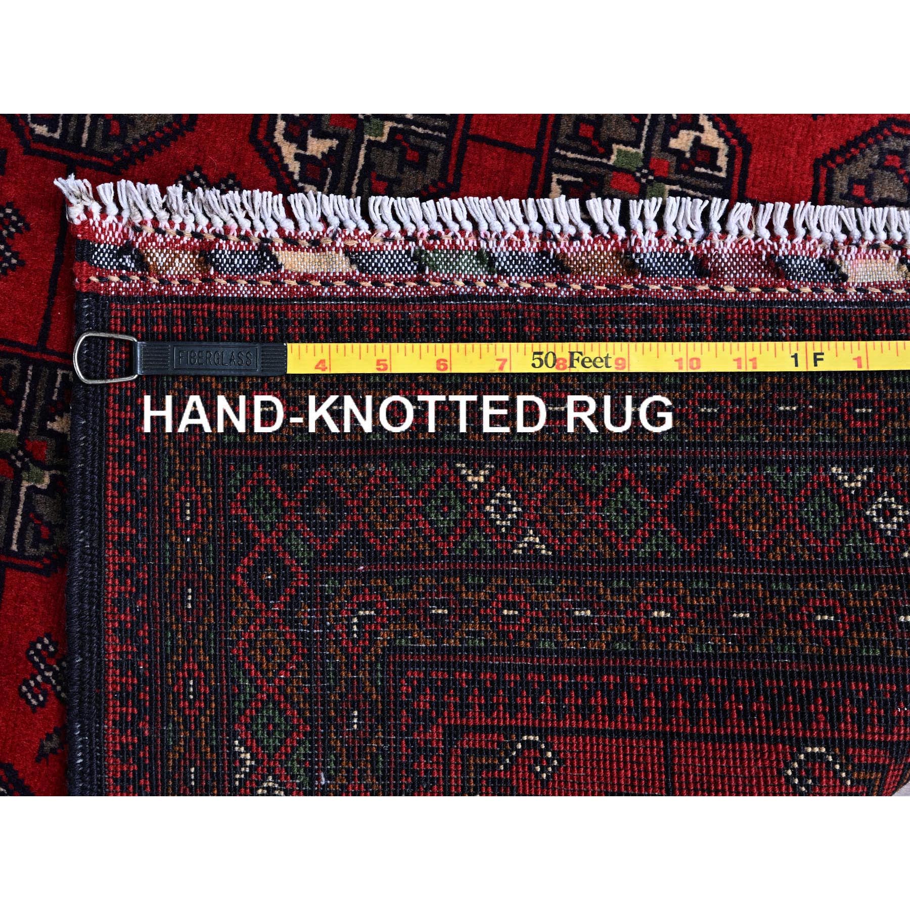 2'9"x4'4" Berry Red, Princess Bokara with Geometric Medallions Design, 100% Wool, Veggie Dyes, Hand Knotted, Mat, Sample, Oriental Rug Sh711