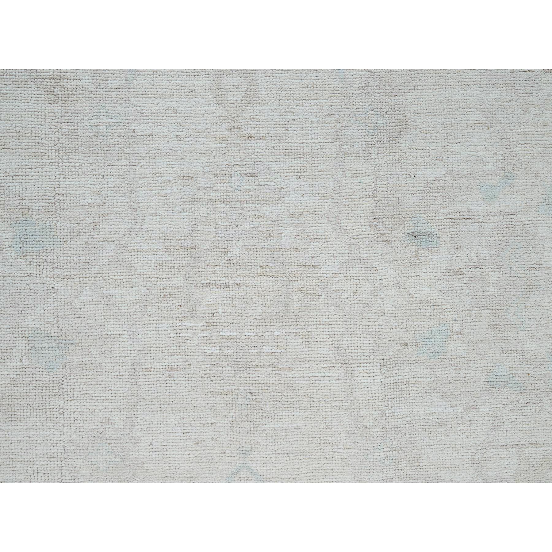 8'x10' Bone White, Afghan Oushak with All Over Vines Design, Supple Collection, Soft and Lush Pile, Pure Wool, Densely Woven, Hand Knotted, Oriental Rug Sh889
