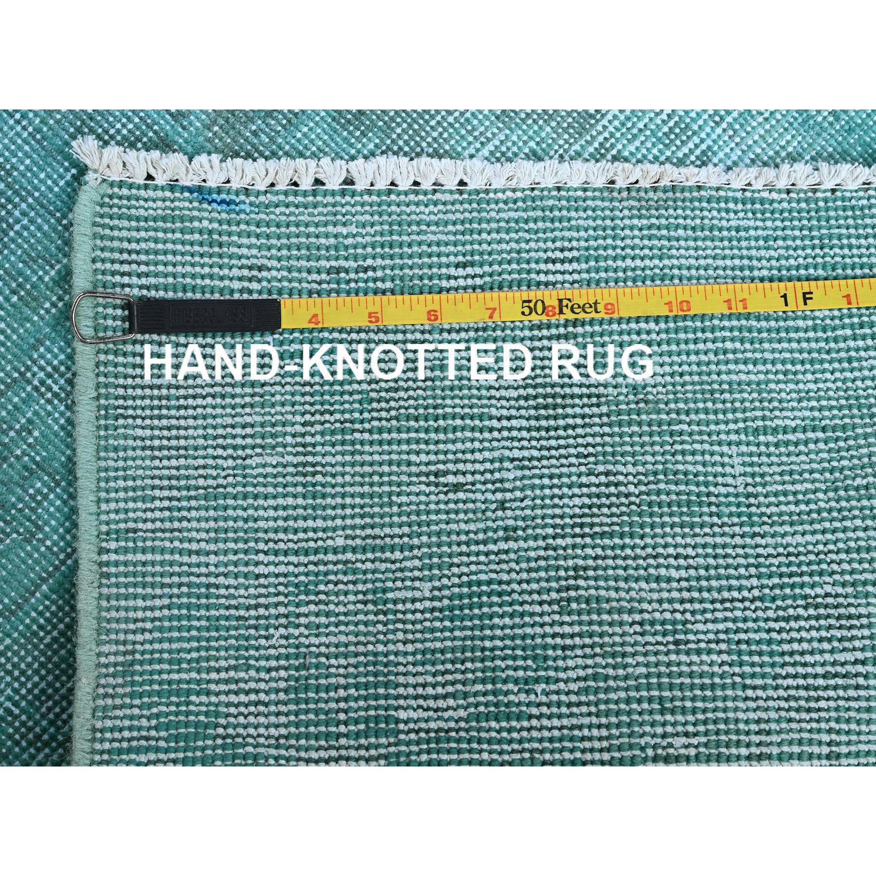2'x3'6" Aqua Blue, Overdyed Vintage Persian Tabriz, Worn and Distressed, Sides and Ends Professionally Secured, Cropped Thin, Hand Knotted, 100% Wool, Fragment, Mat, Oriental Rug Sh957