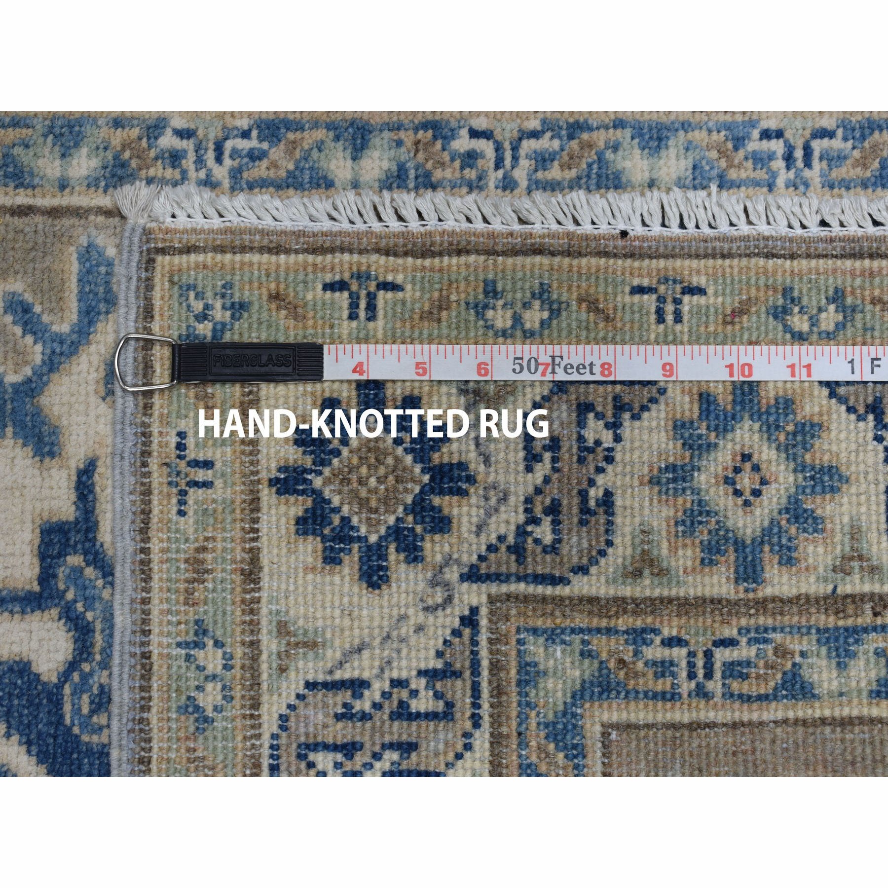 2-8 x9-5  Gray Vintage Look Kazak Pure Wool Hand-Knotted Oriental Runner Rug 