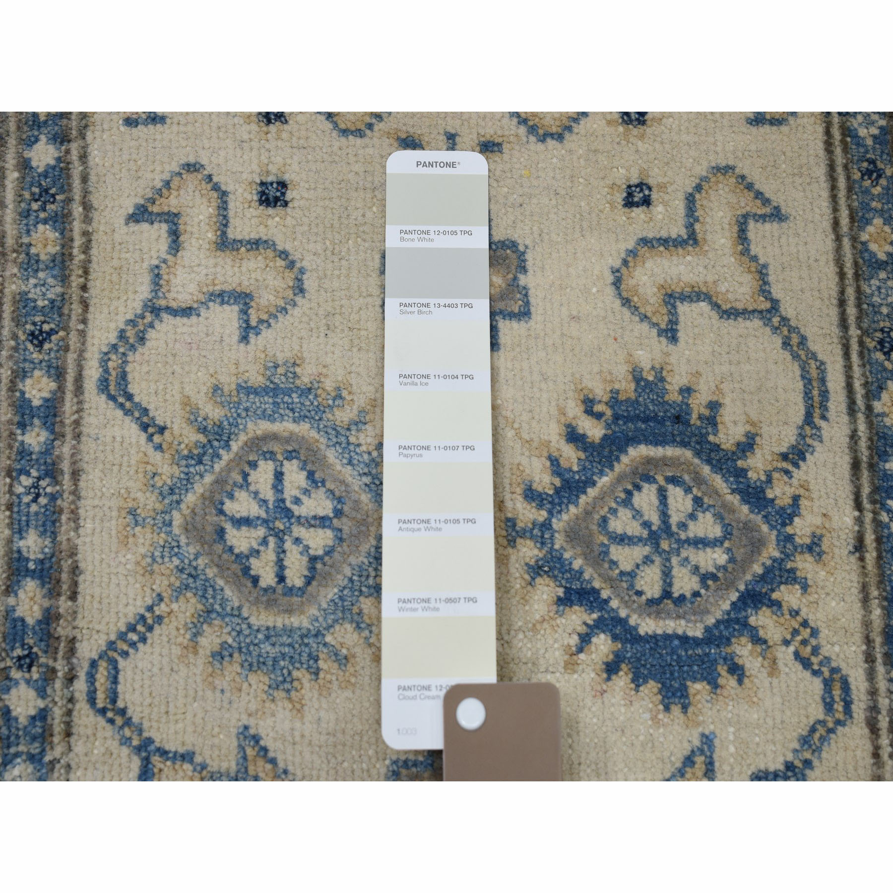 2-1 x3- Pure Wool Vintage Look Kazak Hand-Knotted Oriental Rug 