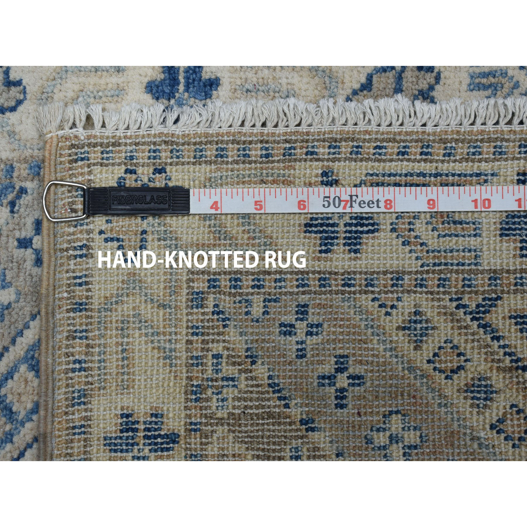 1-10 x2-9  Hand-Knotted Pure Wool Vintage Look Kazak Oriental Rug 