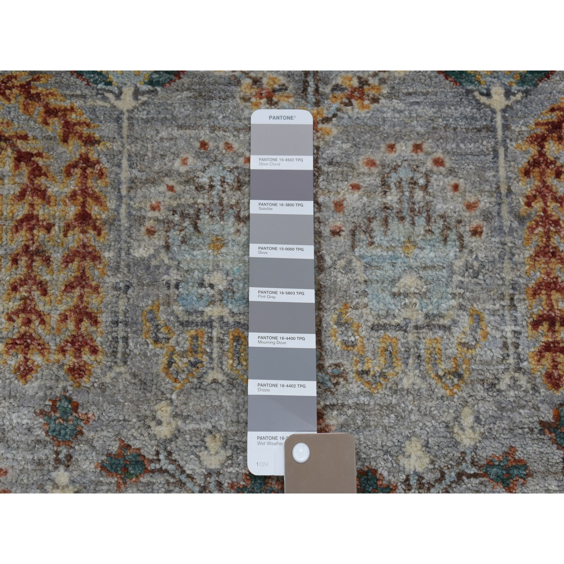 2-7 x6-1  Gray Peshawar Willow And Cypress Tree Design Hand-Knotted Oriental Runner Rug 