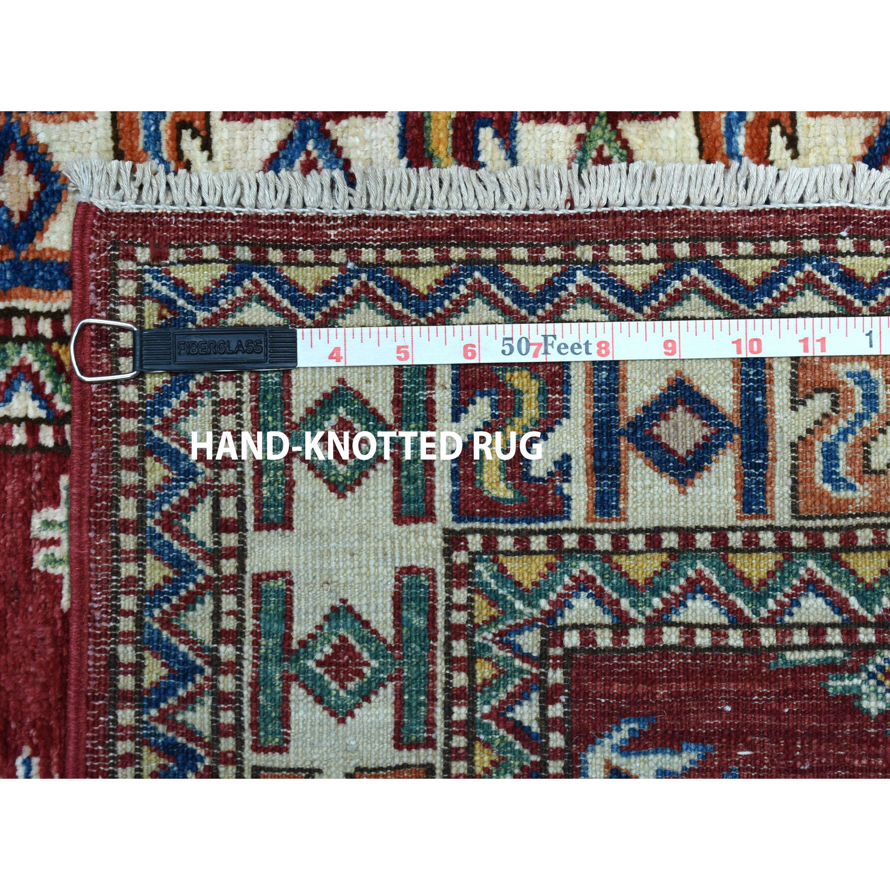 2-8 x19-8  Super Kazak Pure Wool Geometric Design XL Runner Hand-Knotted Oriental Rug 