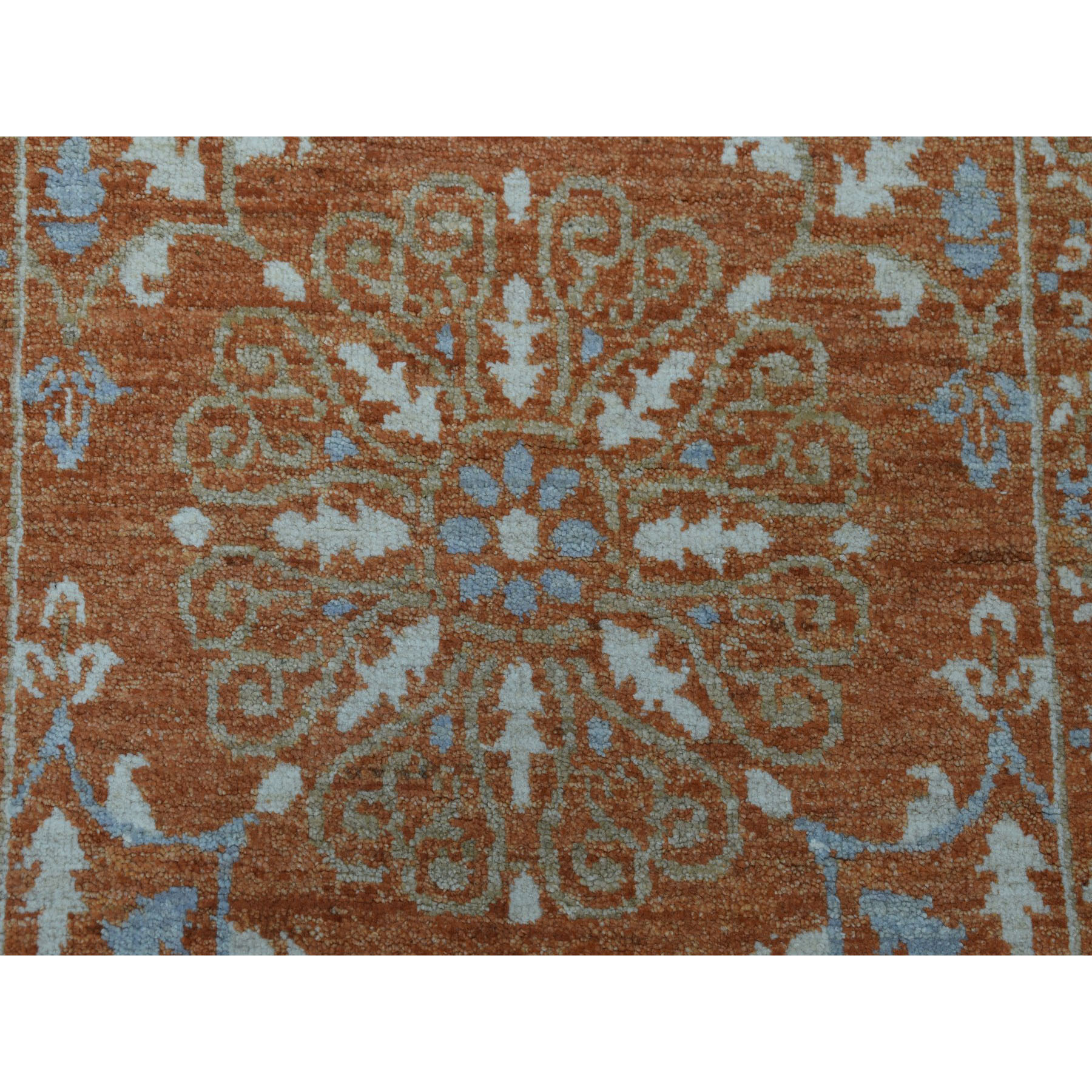 2-6 x14-8  Coral Pure Wool Peshawar XL Runner Hand-Knotted Oriental Rug 