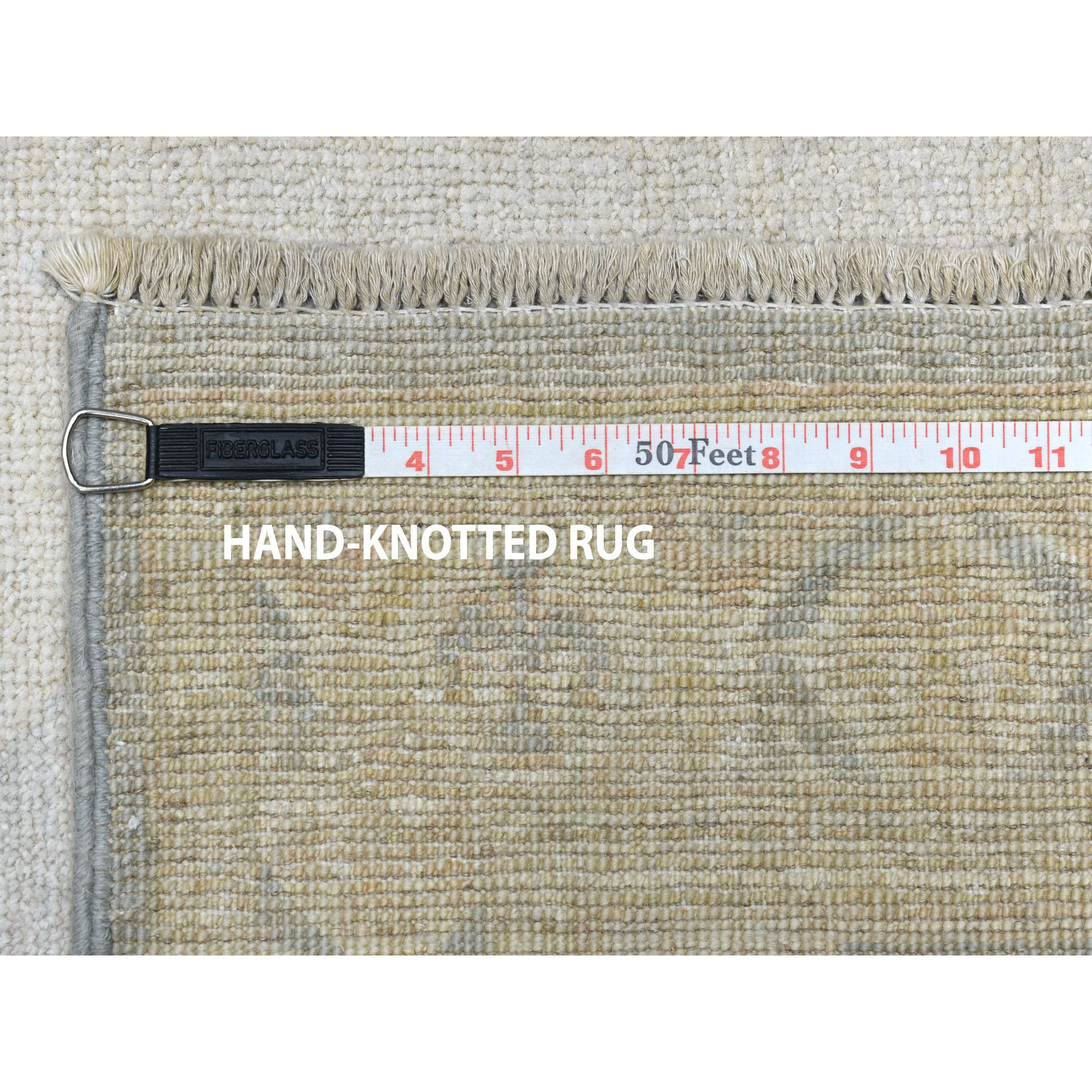 2-5 x15-3  White Wash Peshawar Pure Wool Hand-Knotted Oriental Runner Rug 
