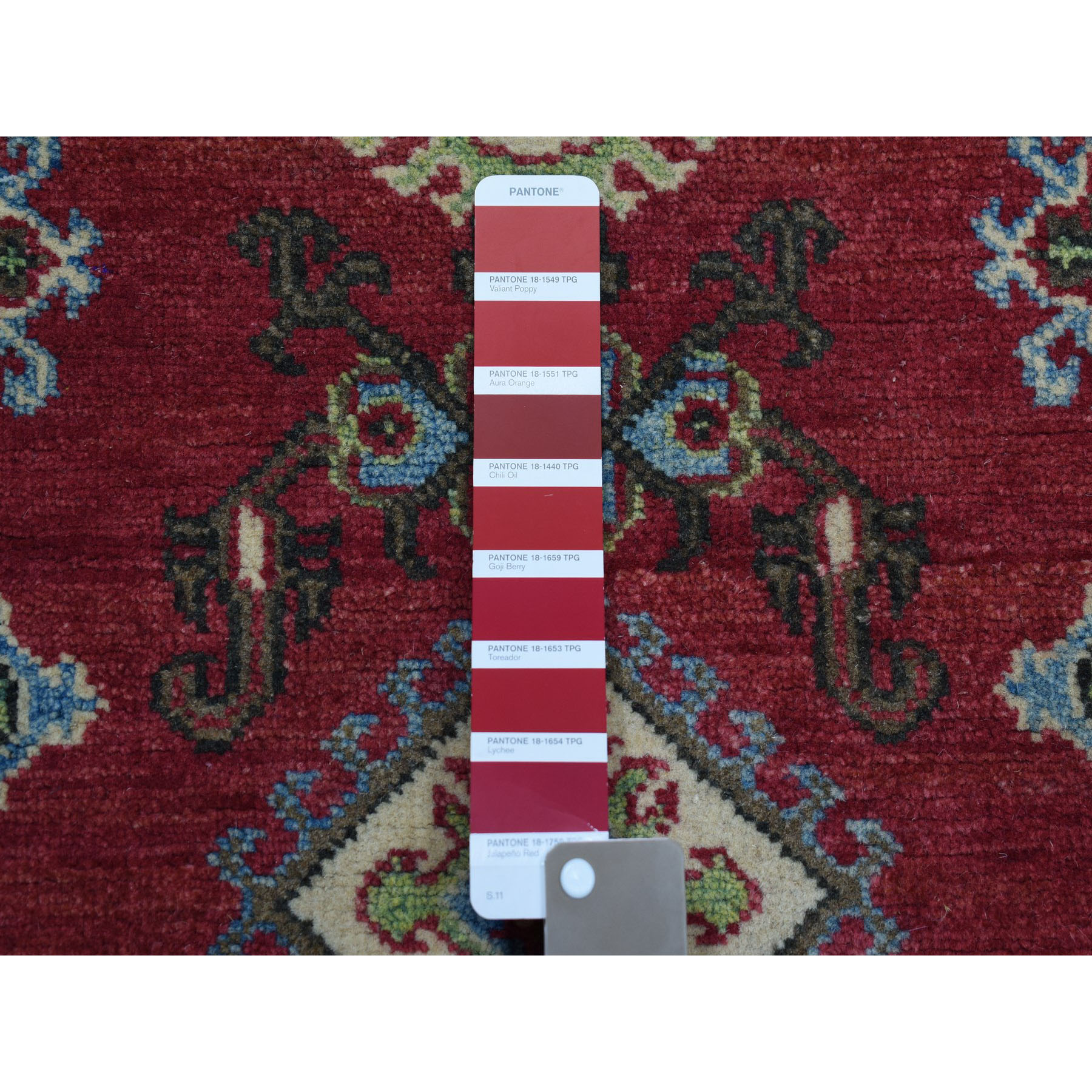 3-6 x4-8  Red Geometric Design Kazak Pure Wool Hand-Knotted Oriental Rug 