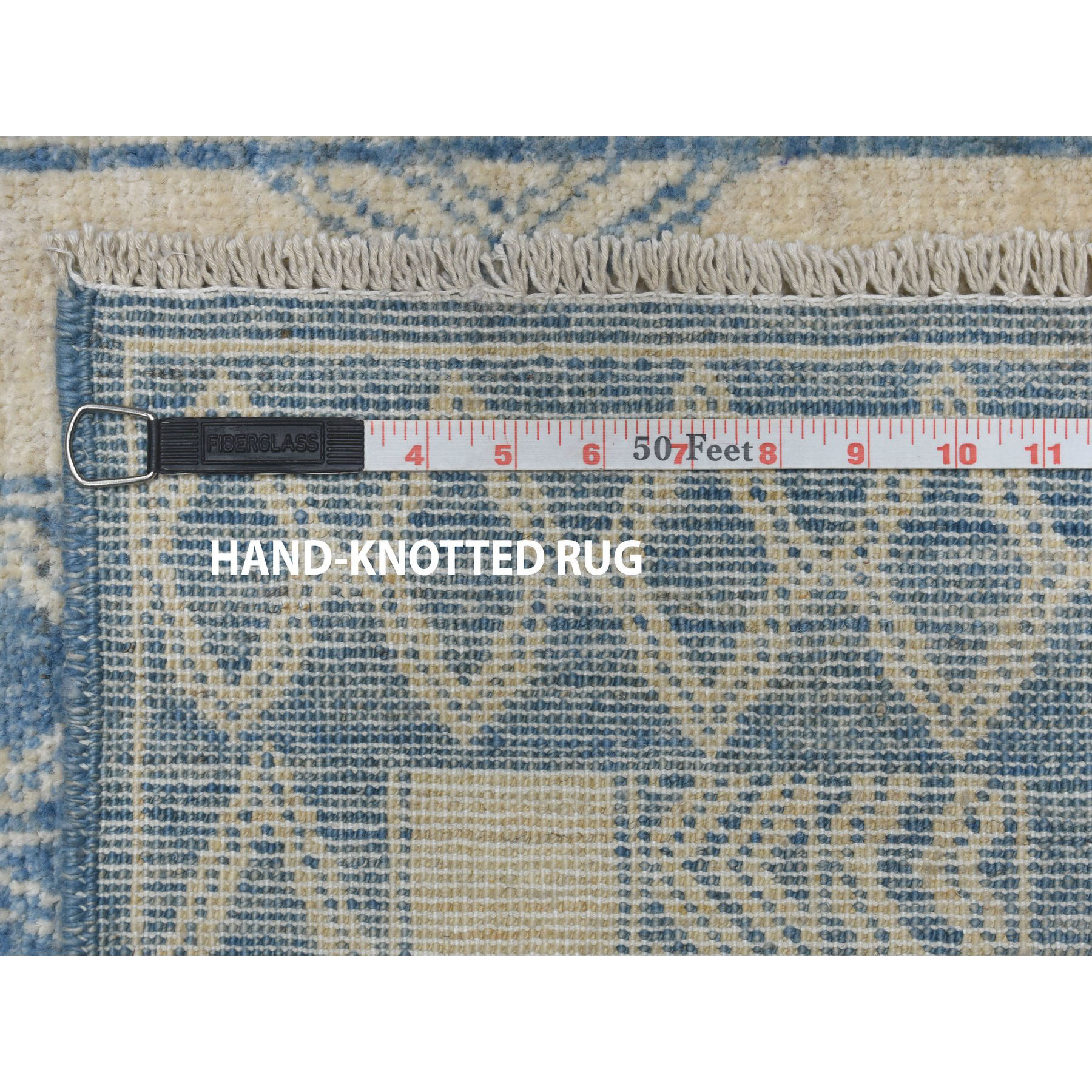 8-9 x11-10  Pure Wool Southwestern Peshawar Berber Motif Influence Design Hand-Knotted Oriental Rug 