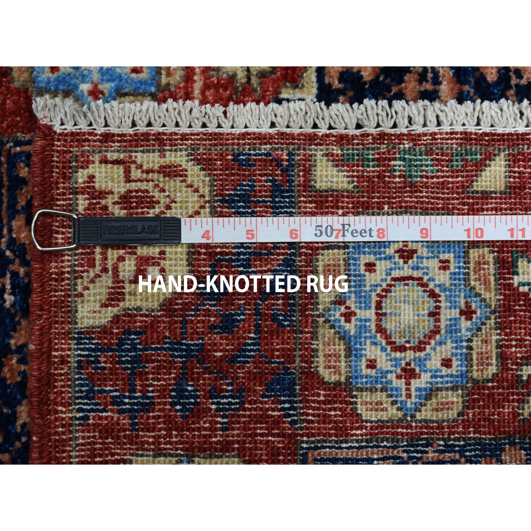 2-7 x9-10  Colorful Peshawar Mamluk Design Pure Wool Runner Hand-Knotted Oriental Rug 