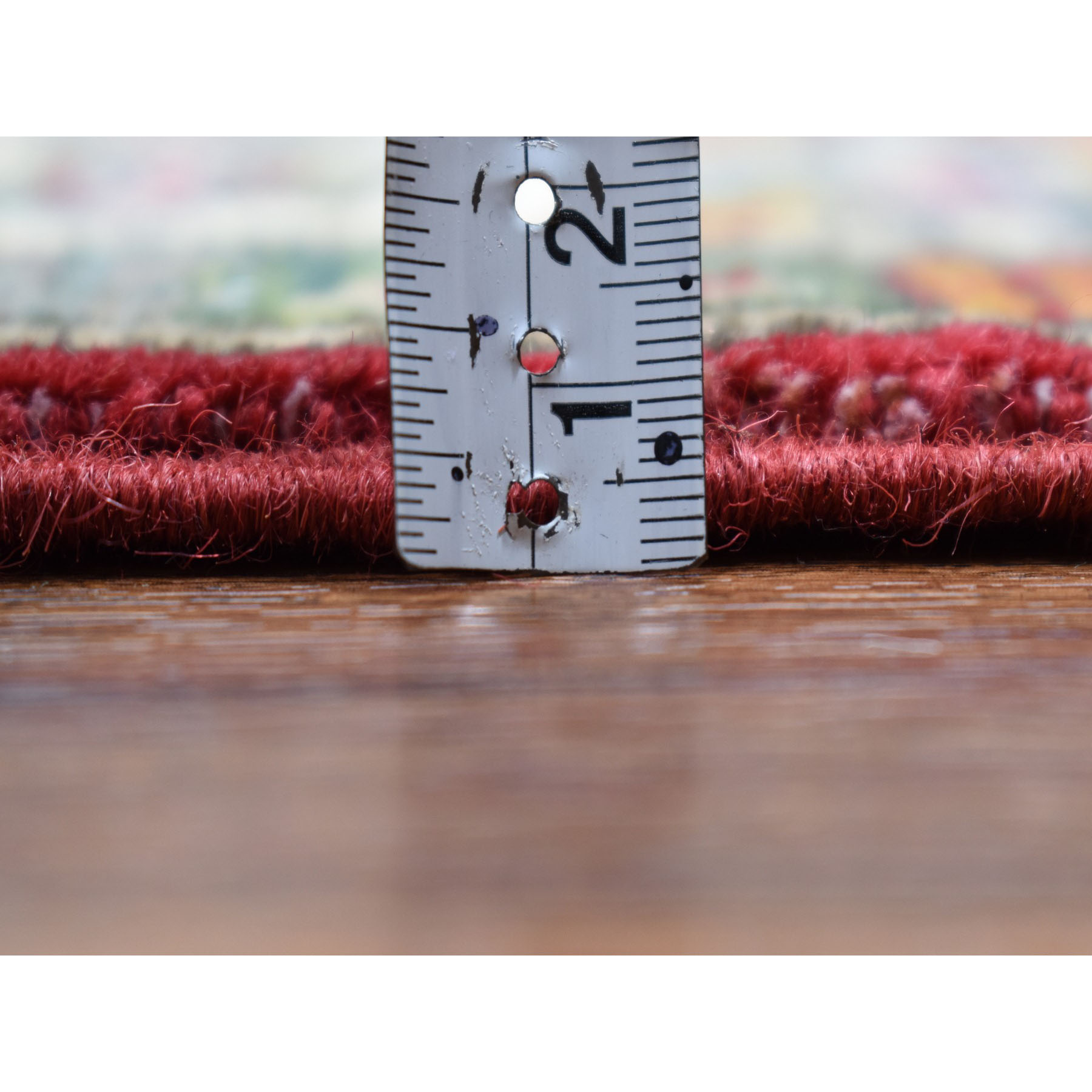 2-x2-10  Red Geometric Design Kazak Pure Wool Hand-Knotted Oriental Rug 