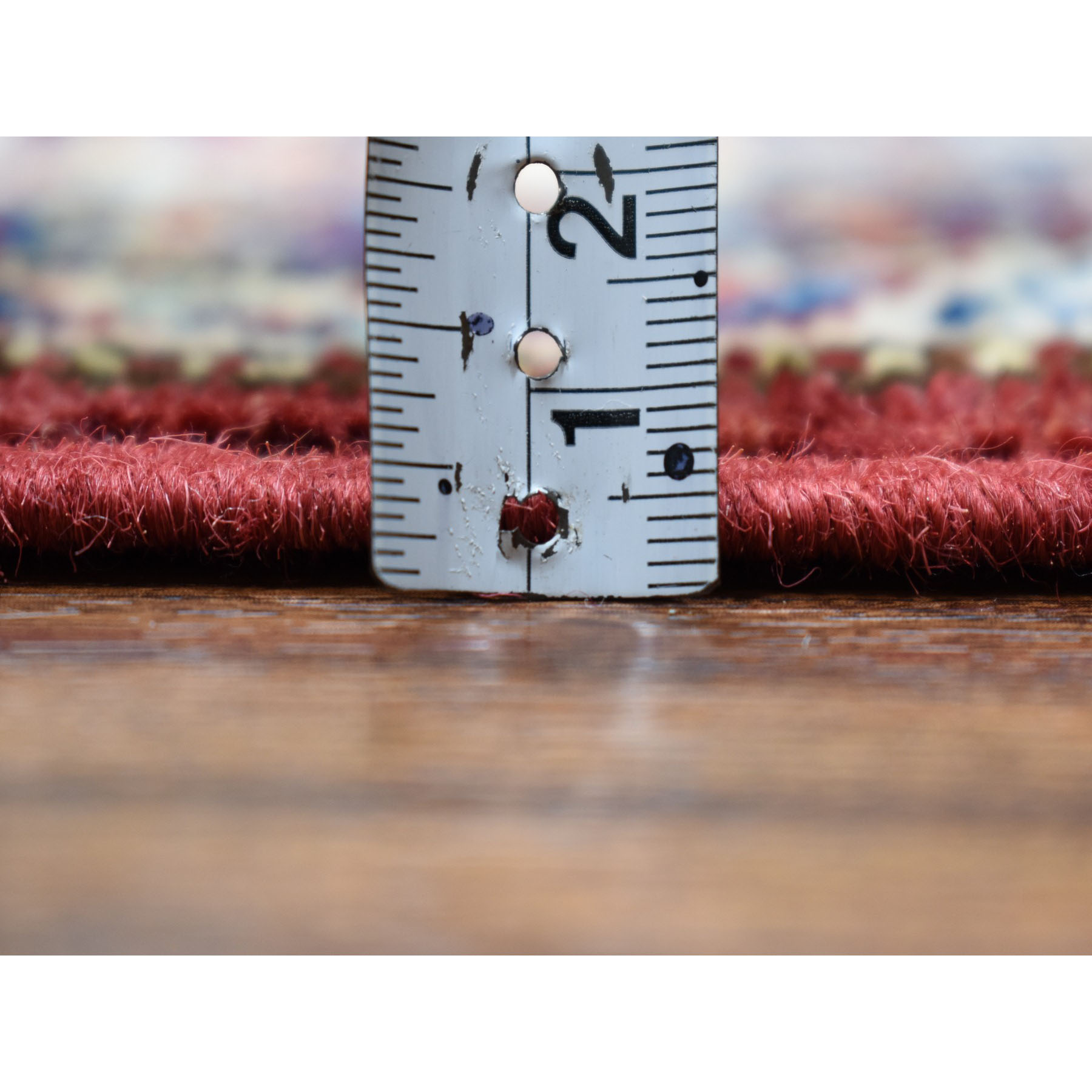 3-3 x5-1  Red Super Kazak Pure Wool Geometric Design Hand-Knotted Oriental Rug 