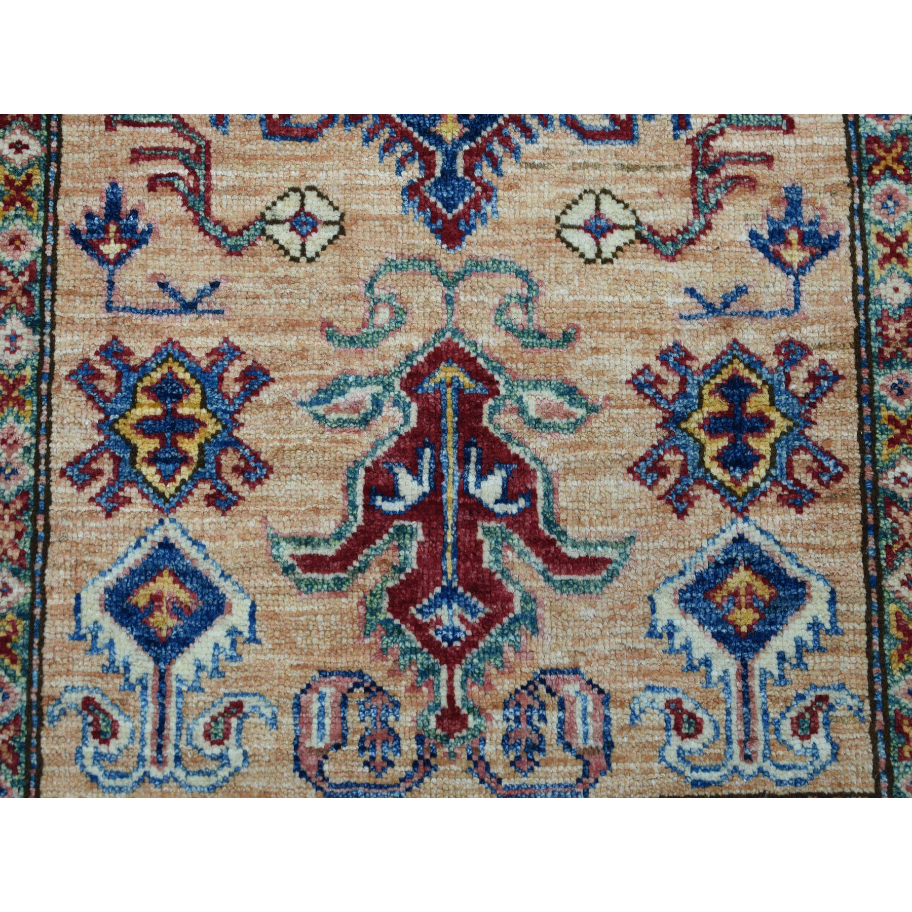 2-9 x4-3  Super Kazak Pure Wool Geometric Design Hand-Knotted Oriental Rug 