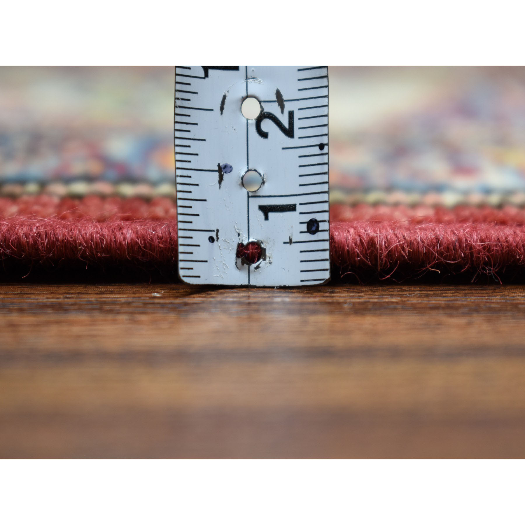2-6 x19-8  Red Super Kazak Pure Wool Geometric Design Hand-Knotted XL Runner Oriental Rug 