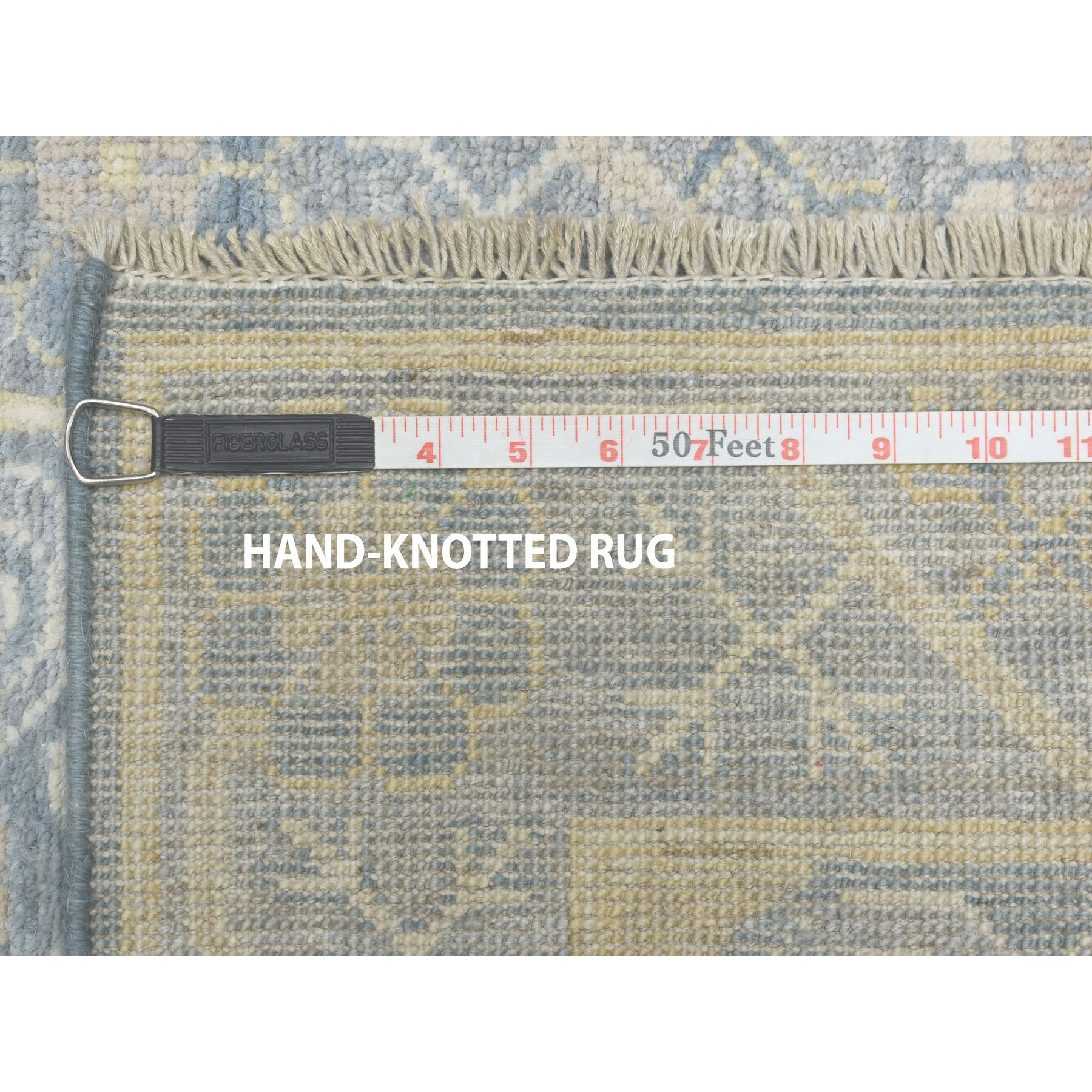 2-6 x9-8  White Wash Peshawar Pure Wool Hand-Knotted Runner Oriental Rug 