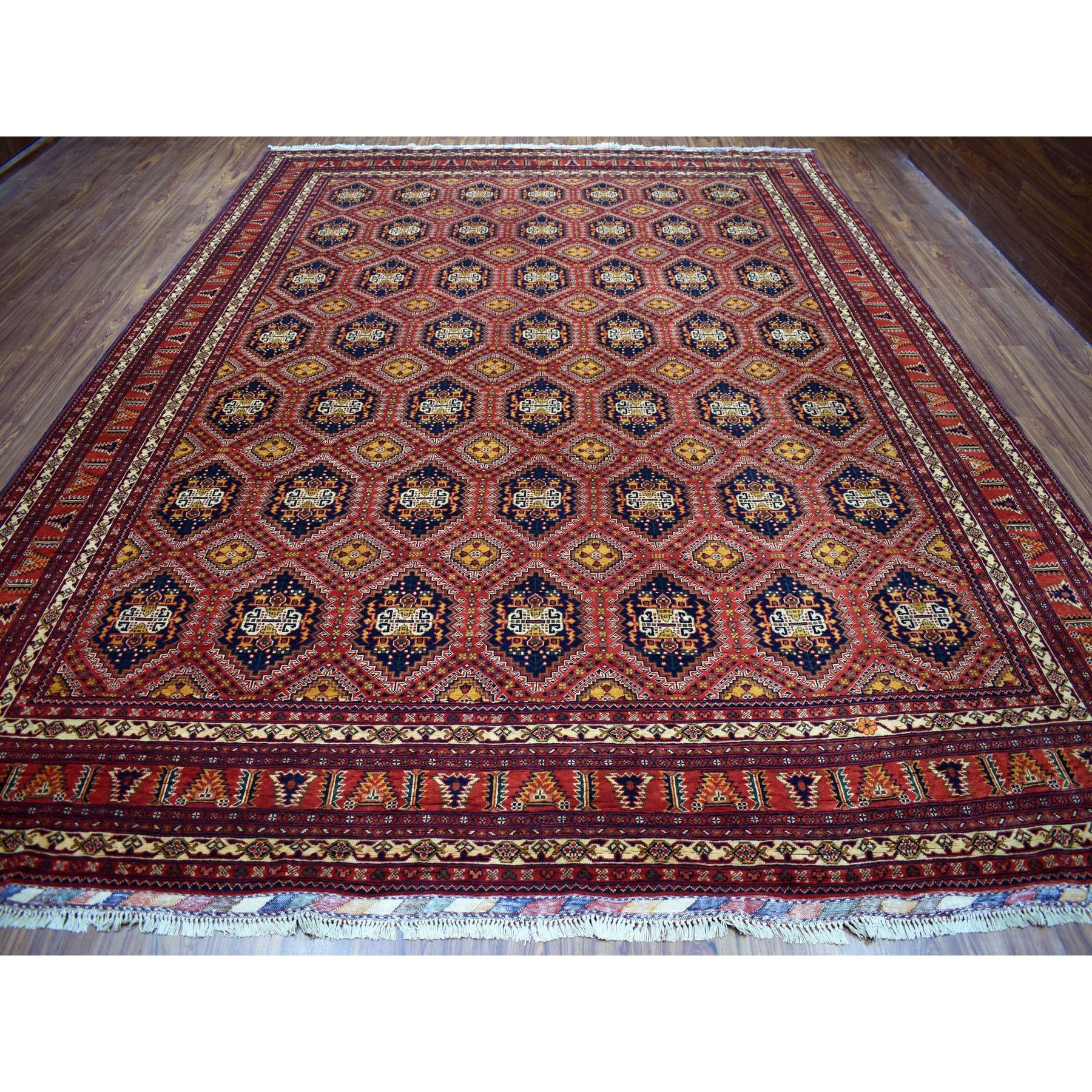 10-3 x13-3  Afghan Khamyab Natural Dyes Pure Wool Hand-Knotted Oriental Rug 