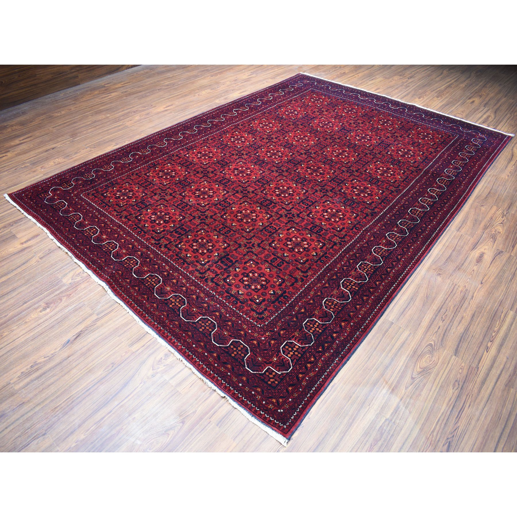 8-x11-3  Afghan Khamyab Natural Dyes Pure Wool Hand-Knotted Oriental Rug 