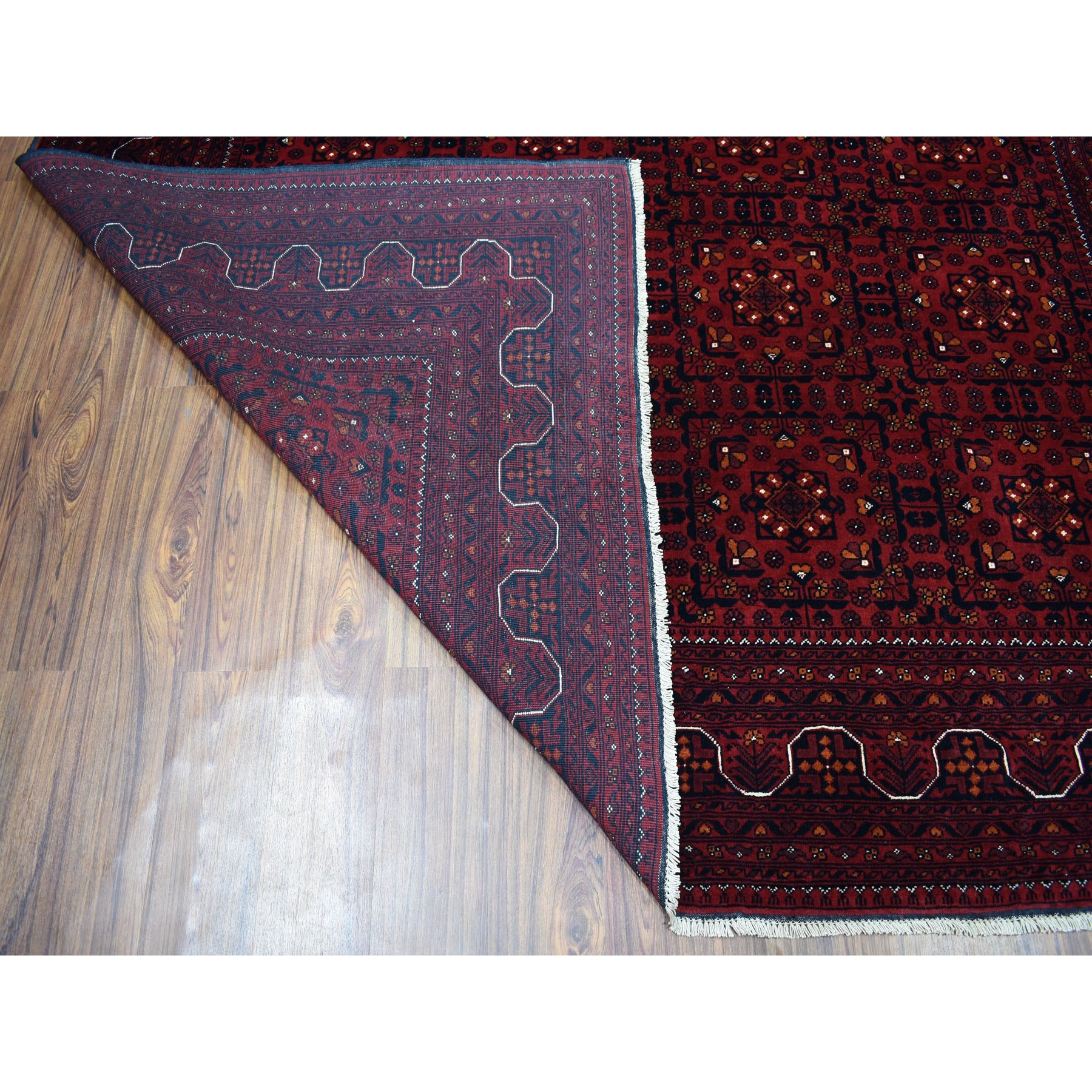 8-x11-3  Afghan Khamyab Natural Dyes Pure Wool Hand-Knotted Oriental Rug 