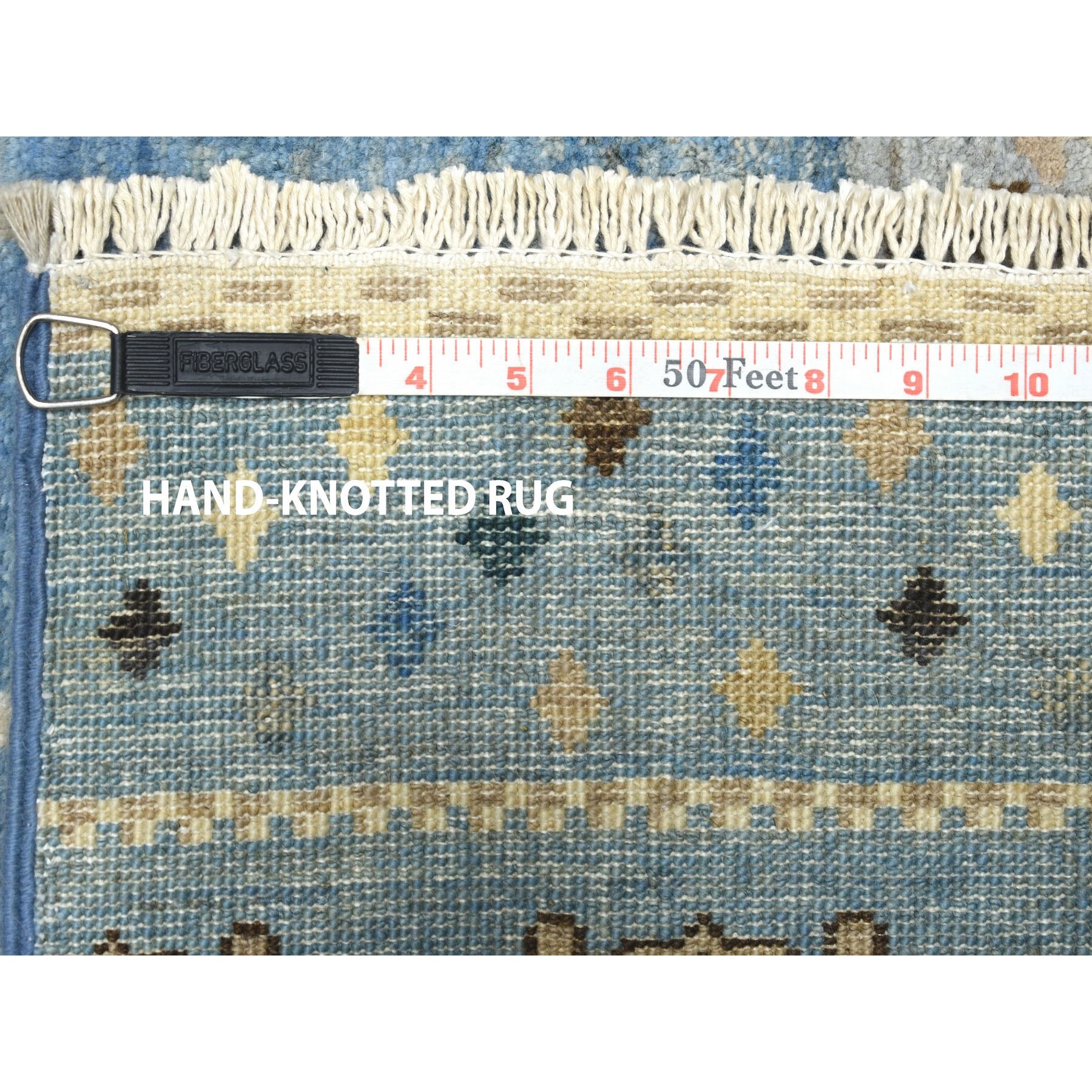 8-x9-9  Blue Kashkuli Gabbeh Pictorial Pure wool Hand-knotted Oriental Rug 