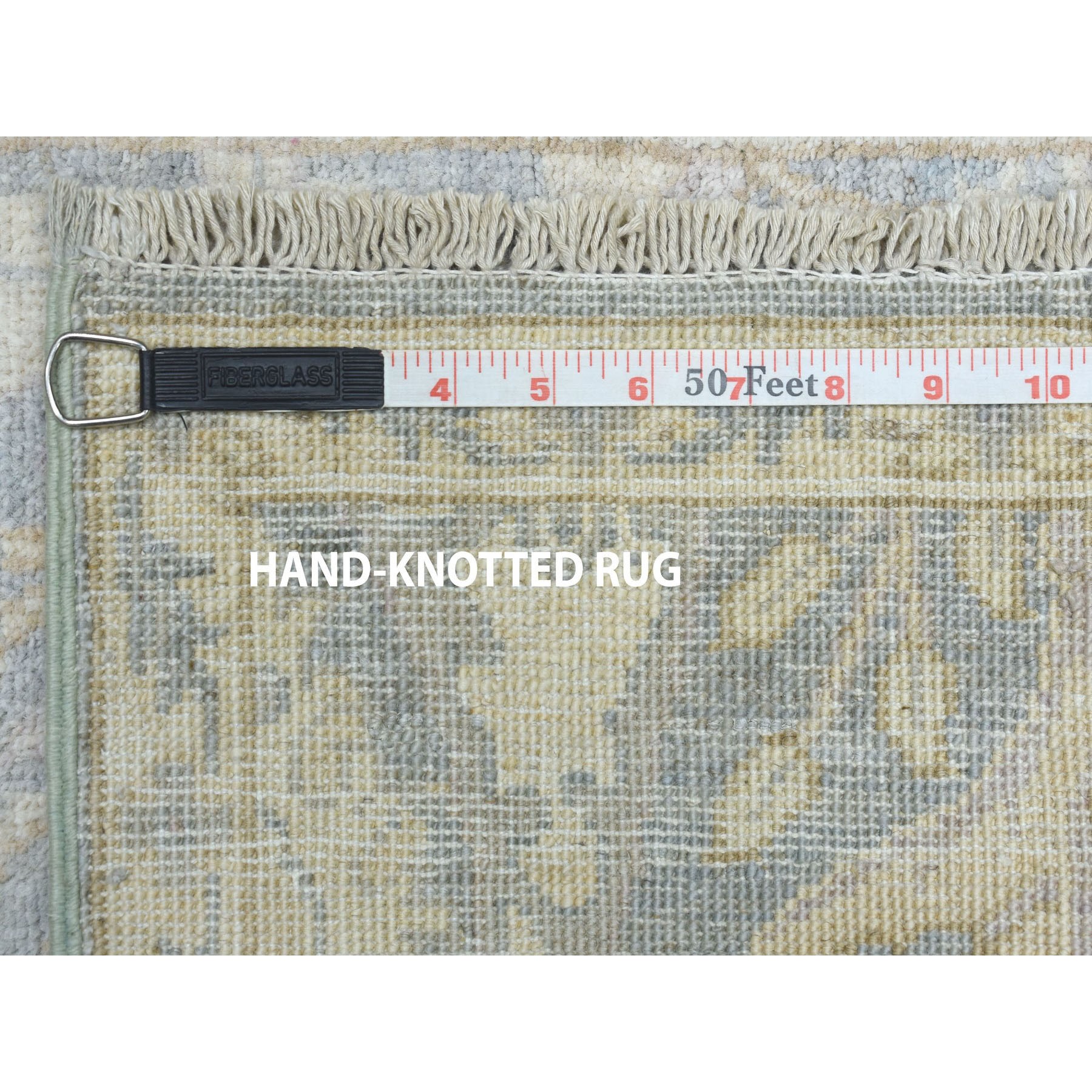 2-1 x5-10  White Wash Peshawar Pure Wool Hand-Knotted Runner Oriental Rug 