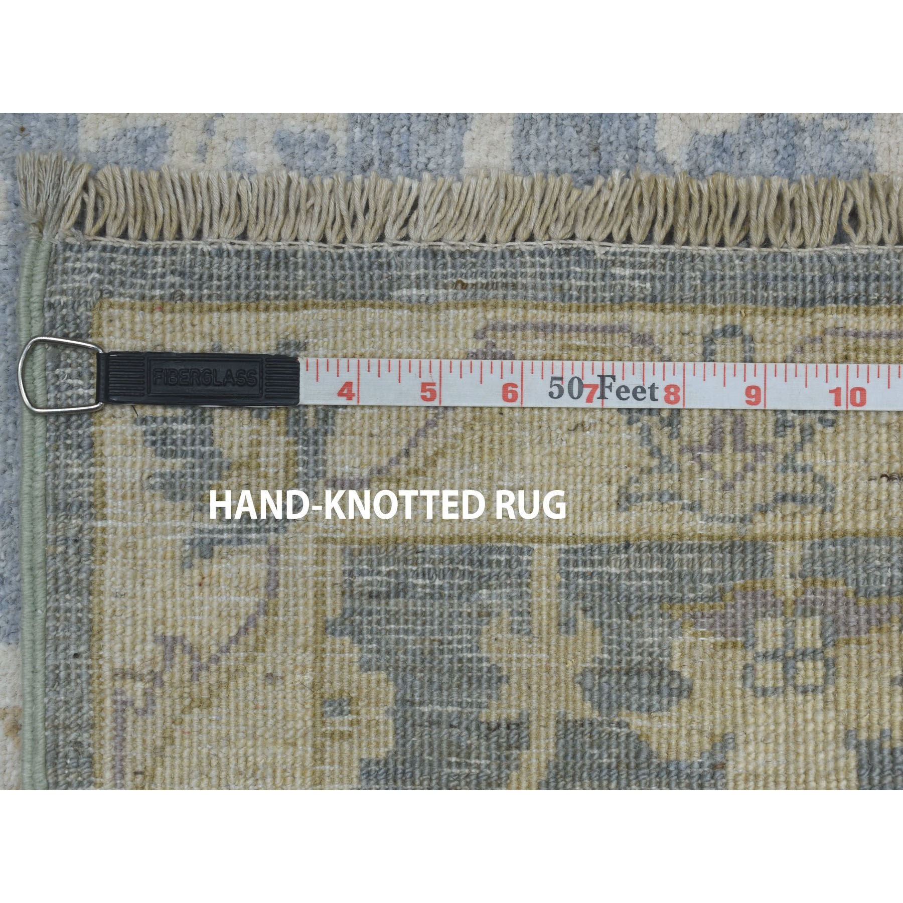 2-7 x6-8  White Wash Peshawar Pure Wool Hand-Knotted Runner Oriental Rug 