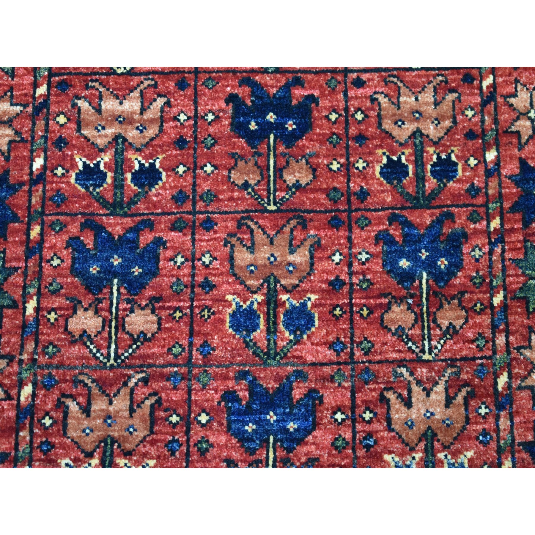 2-2 x3- Afghan Ersari Pure Wool Hand Knotted Oriental Rug 