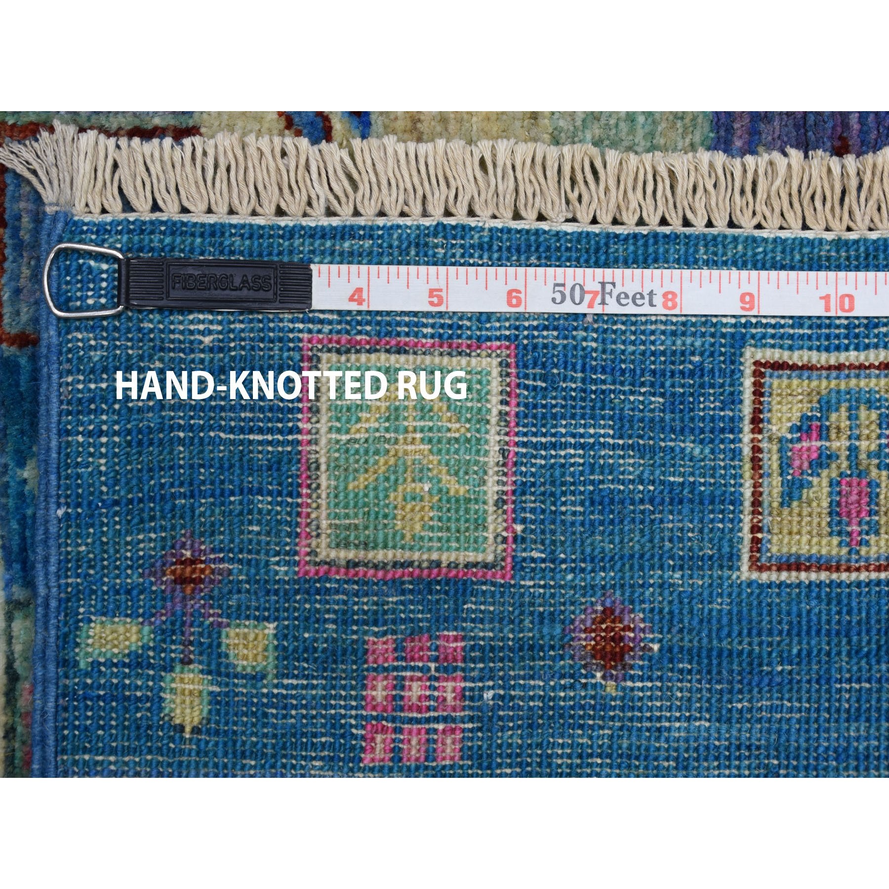 4'x5'10" Colorful Kashkuli Gabbeh Natural Dyes Pure wool Hand-Knotted Oriental Rug Sh51615
