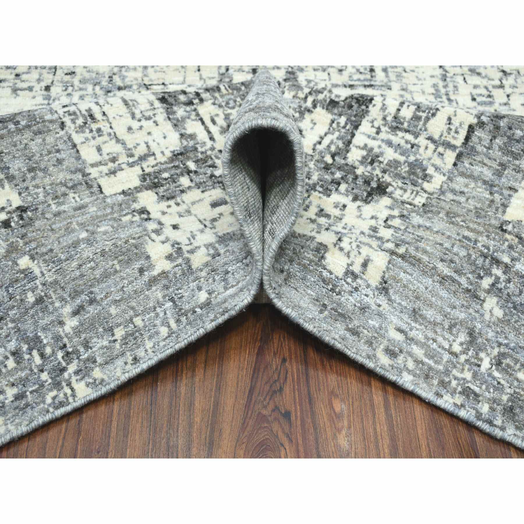 9-x12-3  THE TREE BARK Abstract Hand-Knotted Soft Wool Oriental Rug 