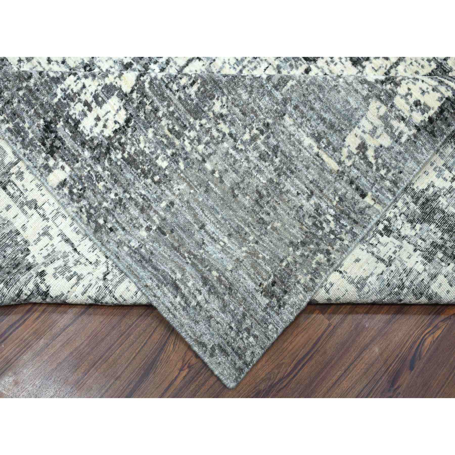 9-x12-3  THE TREE BARK Abstract Hand-Knotted Soft Wool Oriental Rug 
