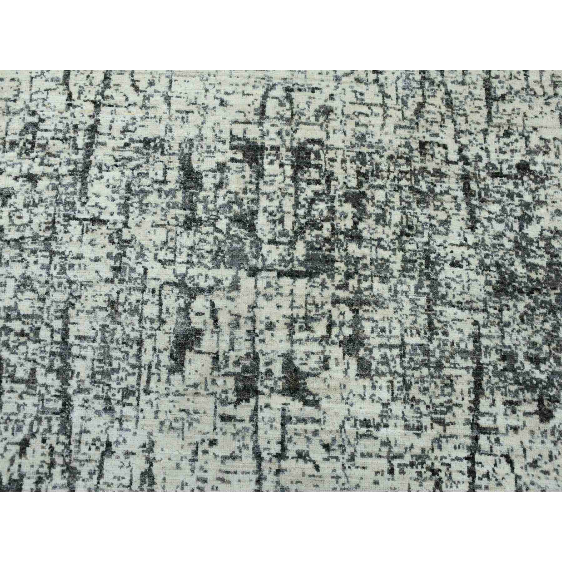 5-9 x9- THE TREE BARK Abstract Design Hand-Knotted Soft Wool Rug 