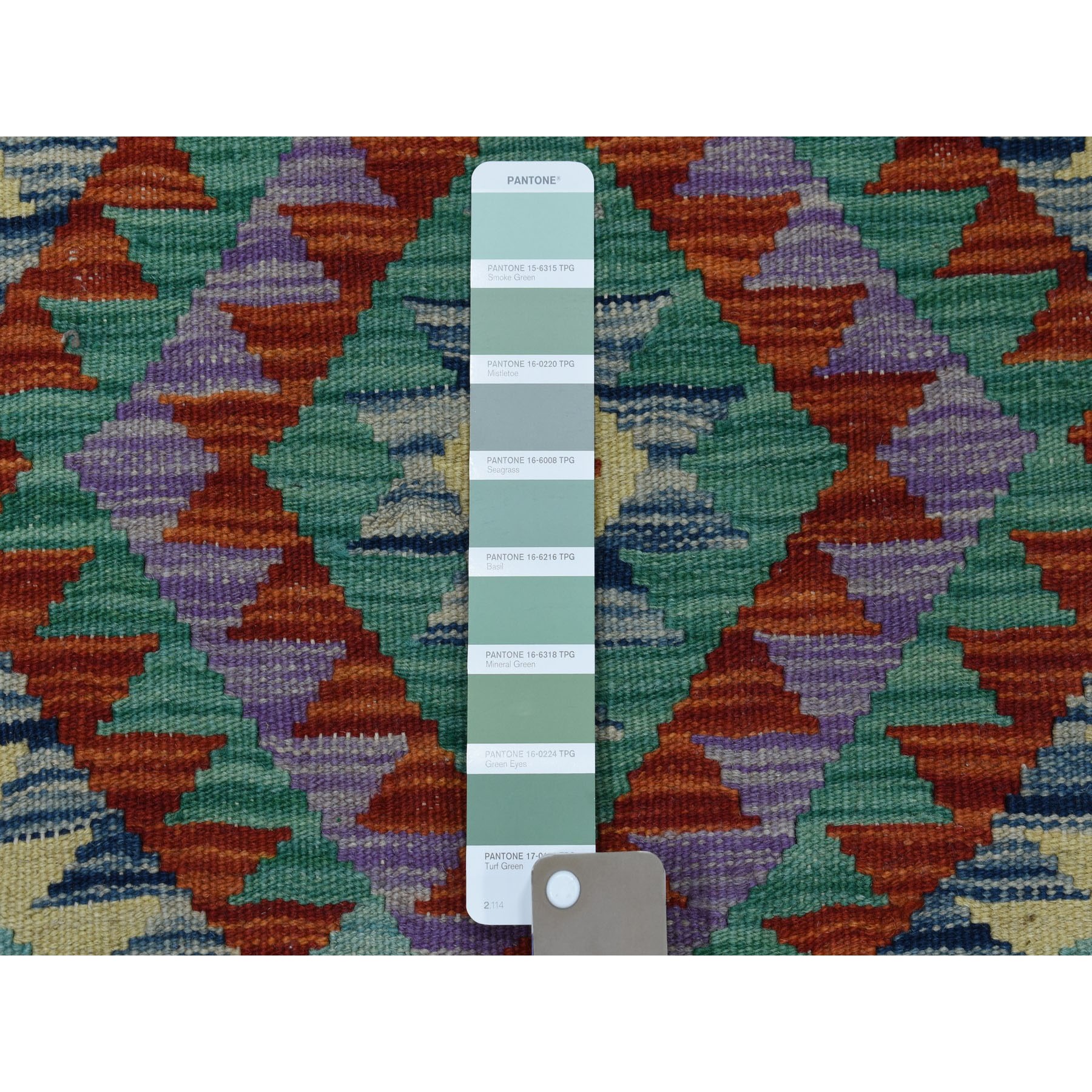 2-2 x3- Colorful Afghan Kilim Pure Wool Hand Woven Oriental Rug 